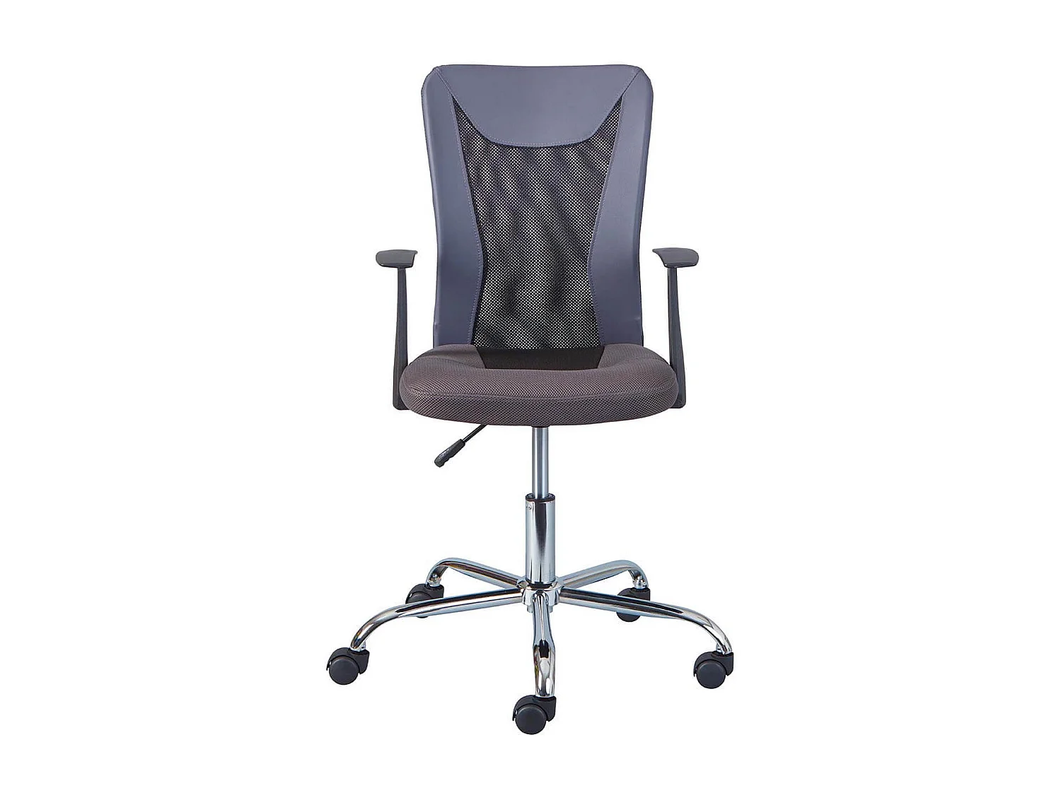 DEANA - Fauteuil de Bureau sur Roulettes Gris et Noir