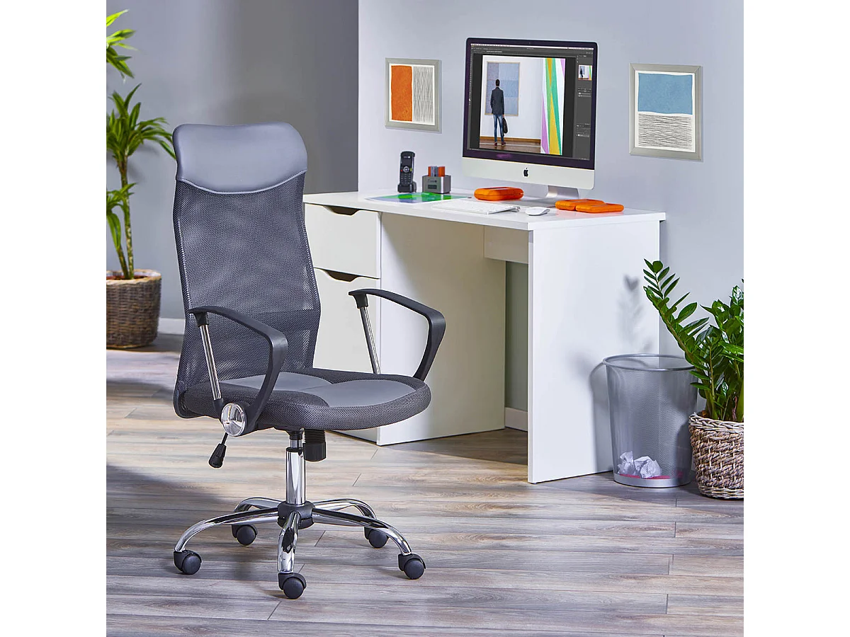 TECHNO - Fauteuil de Bureau sur Roulettes Gris