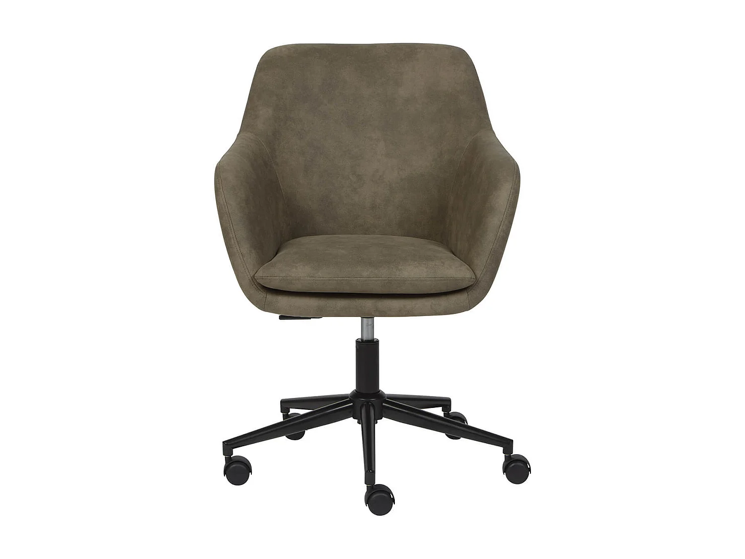 VALKA - Fauteuil de Bureau sur Roulettes Tissu Kaki