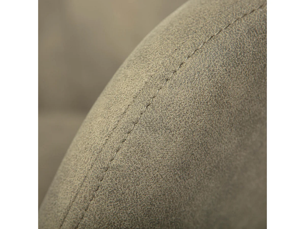 VALKA - Fauteuil de Bureau sur Roulettes Tissu Kaki