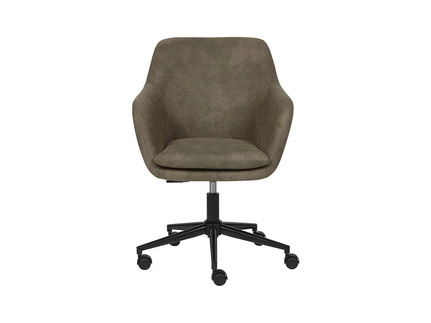 VALKA - Fauteuil de Bureau sur Roulettes Tissu Kaki