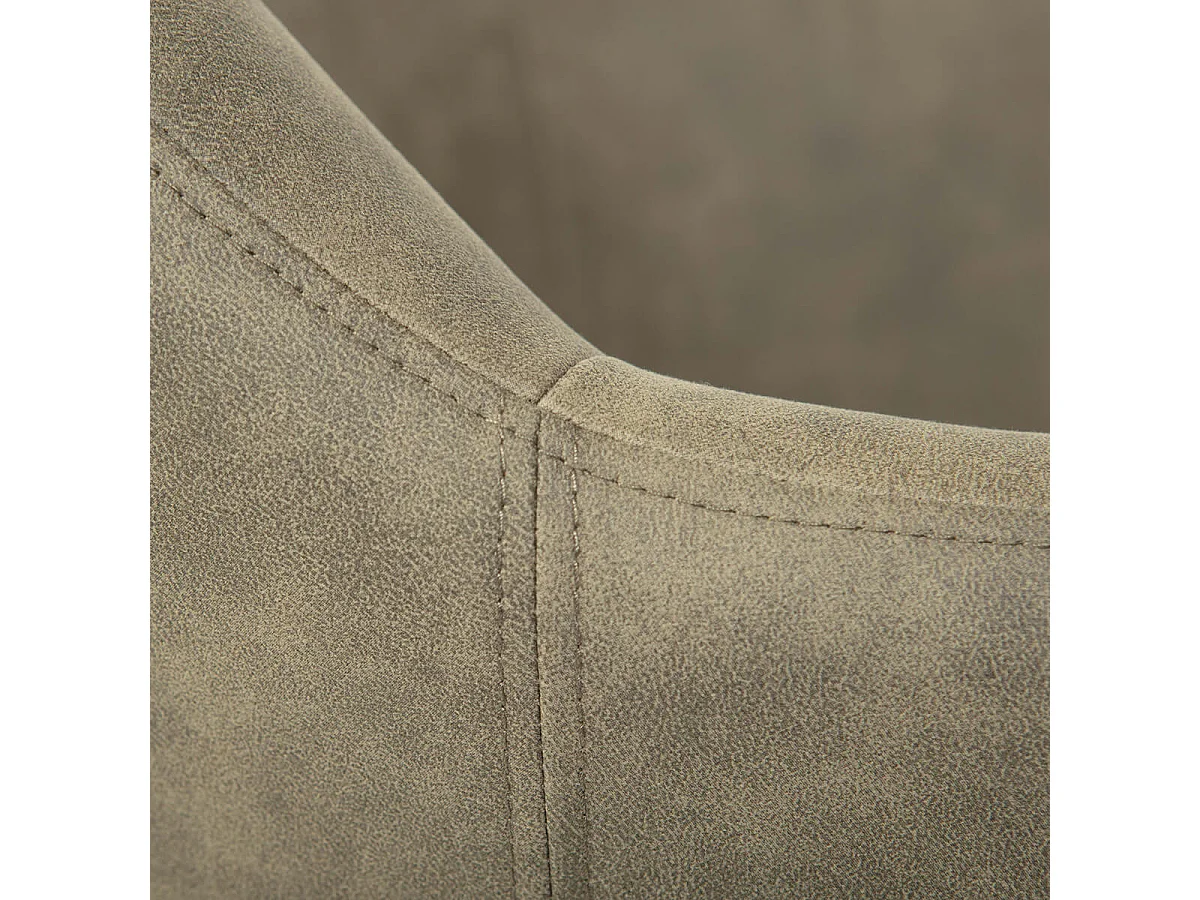 VALKA - Fauteuil de Bureau sur Roulettes Tissu Kaki