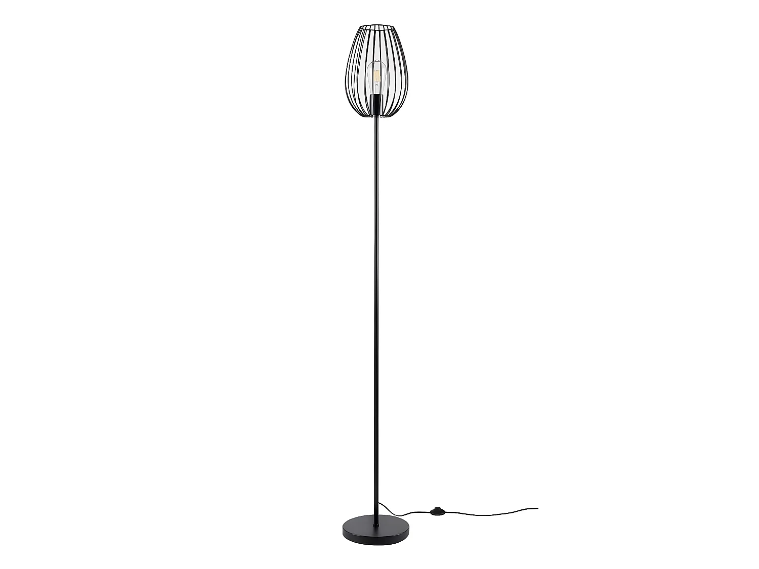 MUSCARI - Lampadaire en Métal filaire Noir