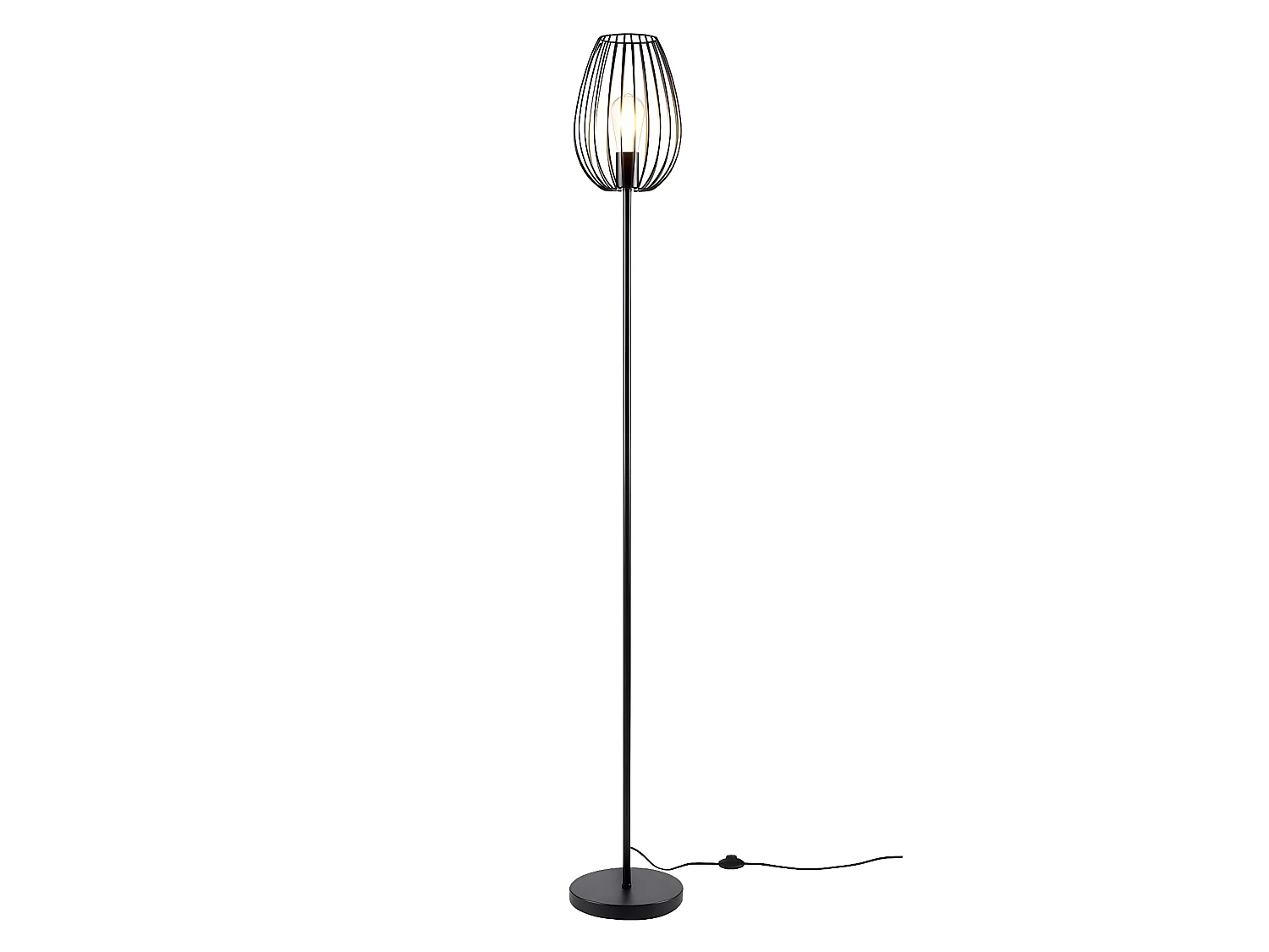 MUSCARI - Lampadaire en Métal filaire Noir