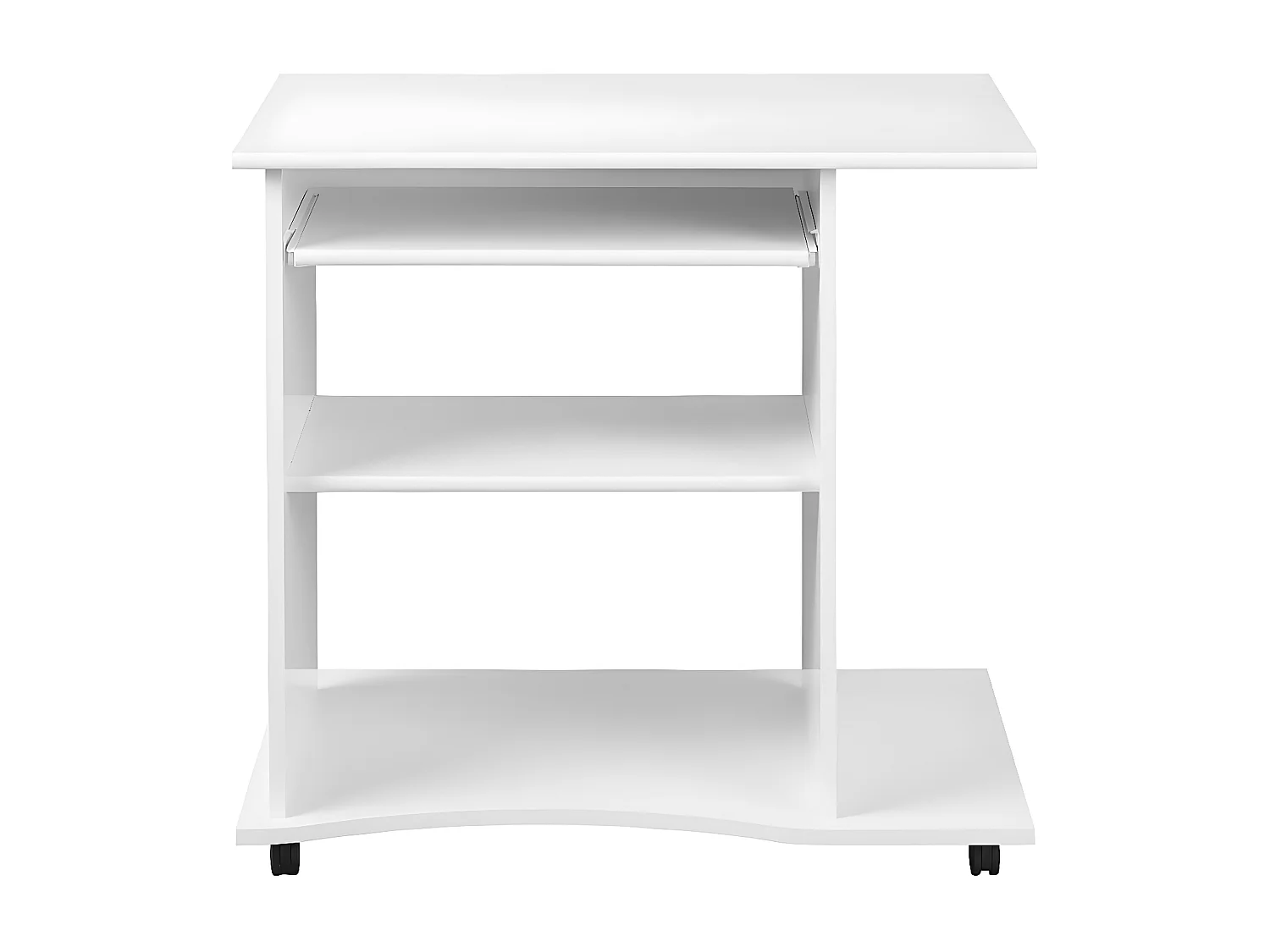 TEO - Meuble Informatique sur Roulettes Coloris Blanc