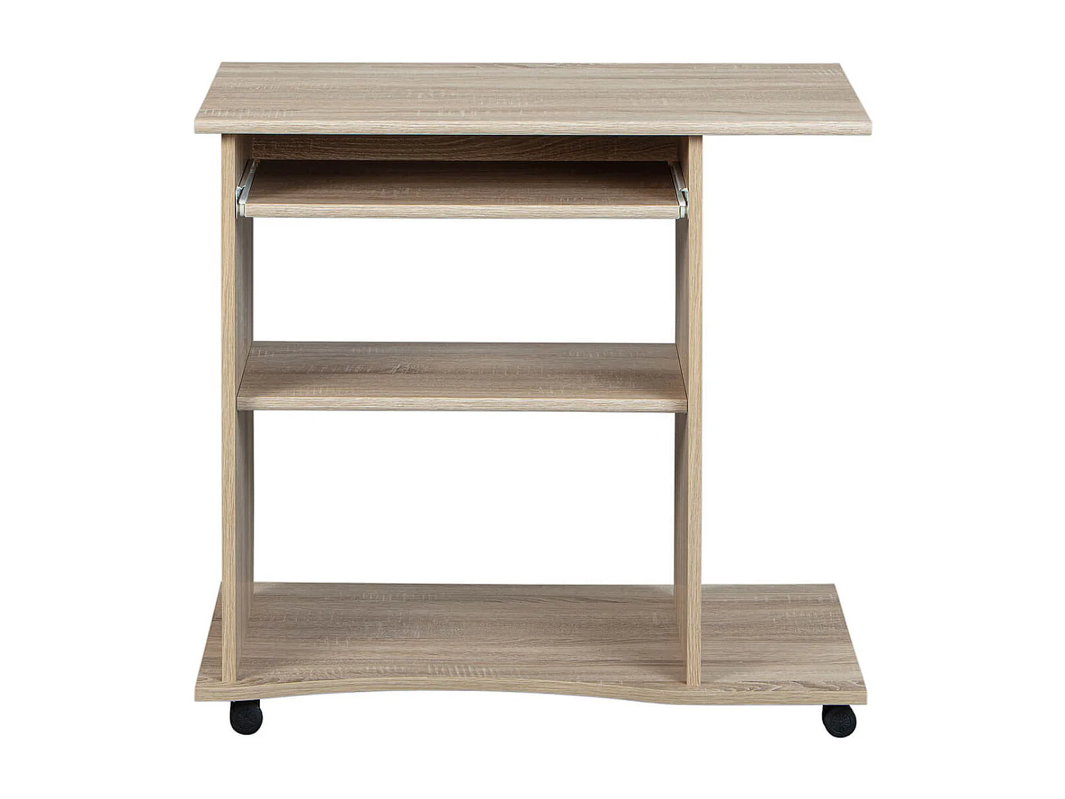 LIST - Meuble Informatique sur Roulettes Aspect Bois