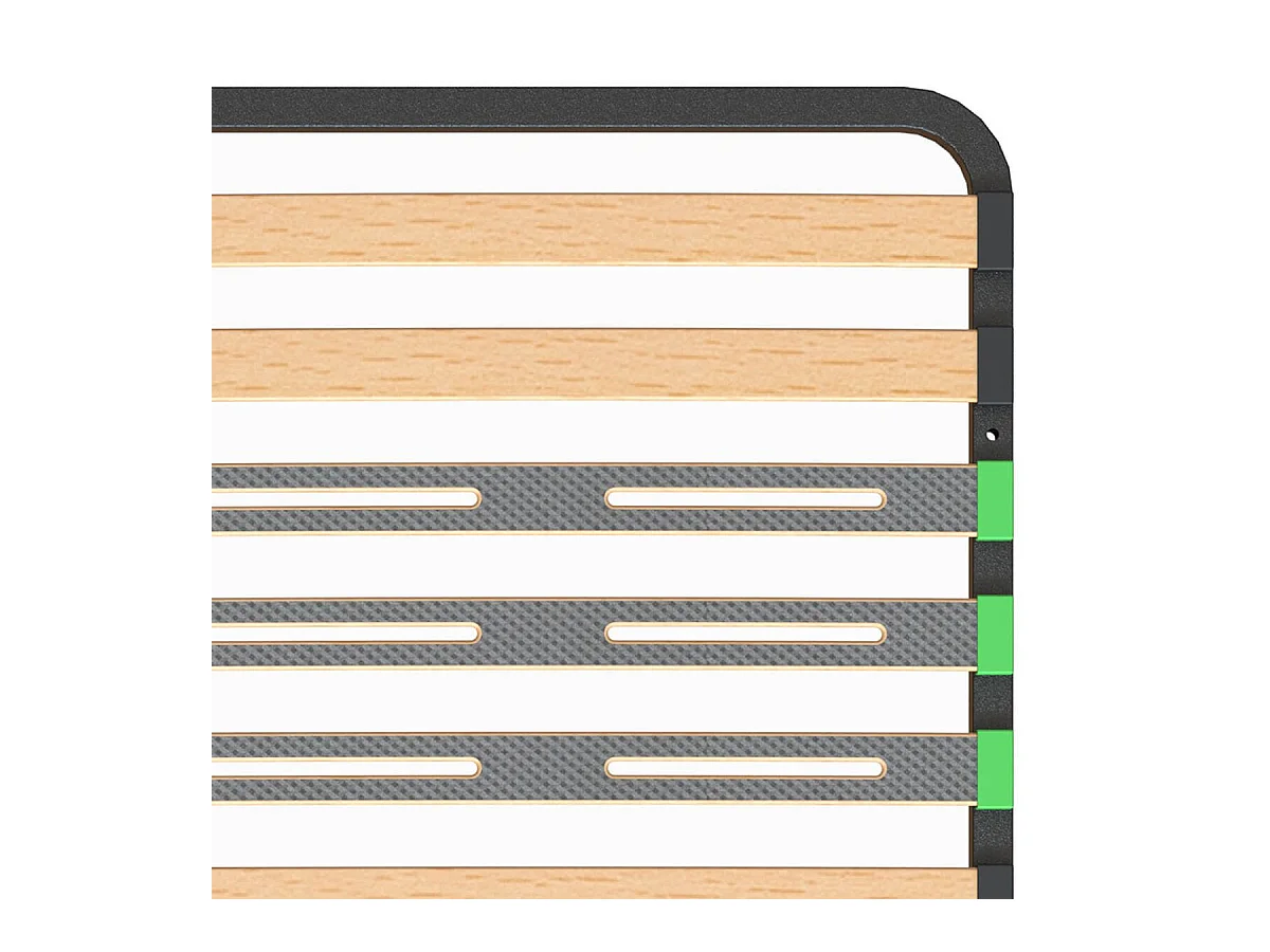 ALTOZONE - Sommier 2x16 Lattes 120x190cm