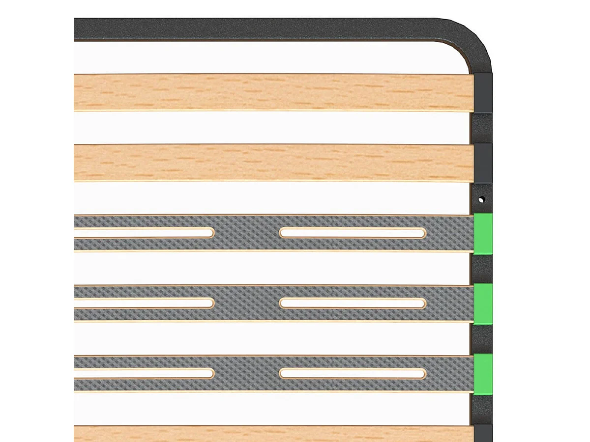 ALTOZONE - Sommier 2x16 Lattes 120x190cm