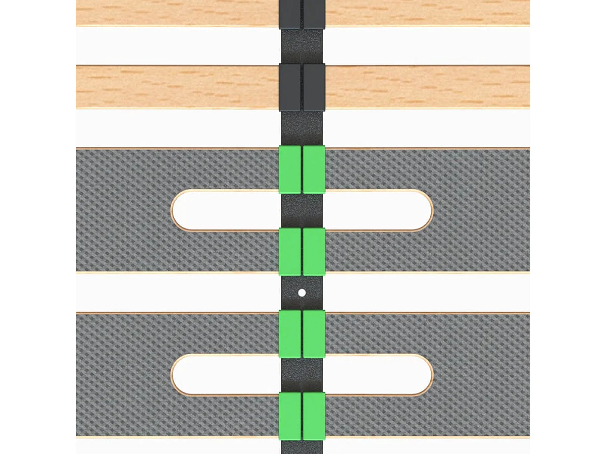 ALTOZONE - Sommier 2x16 Lattes 140x200cm