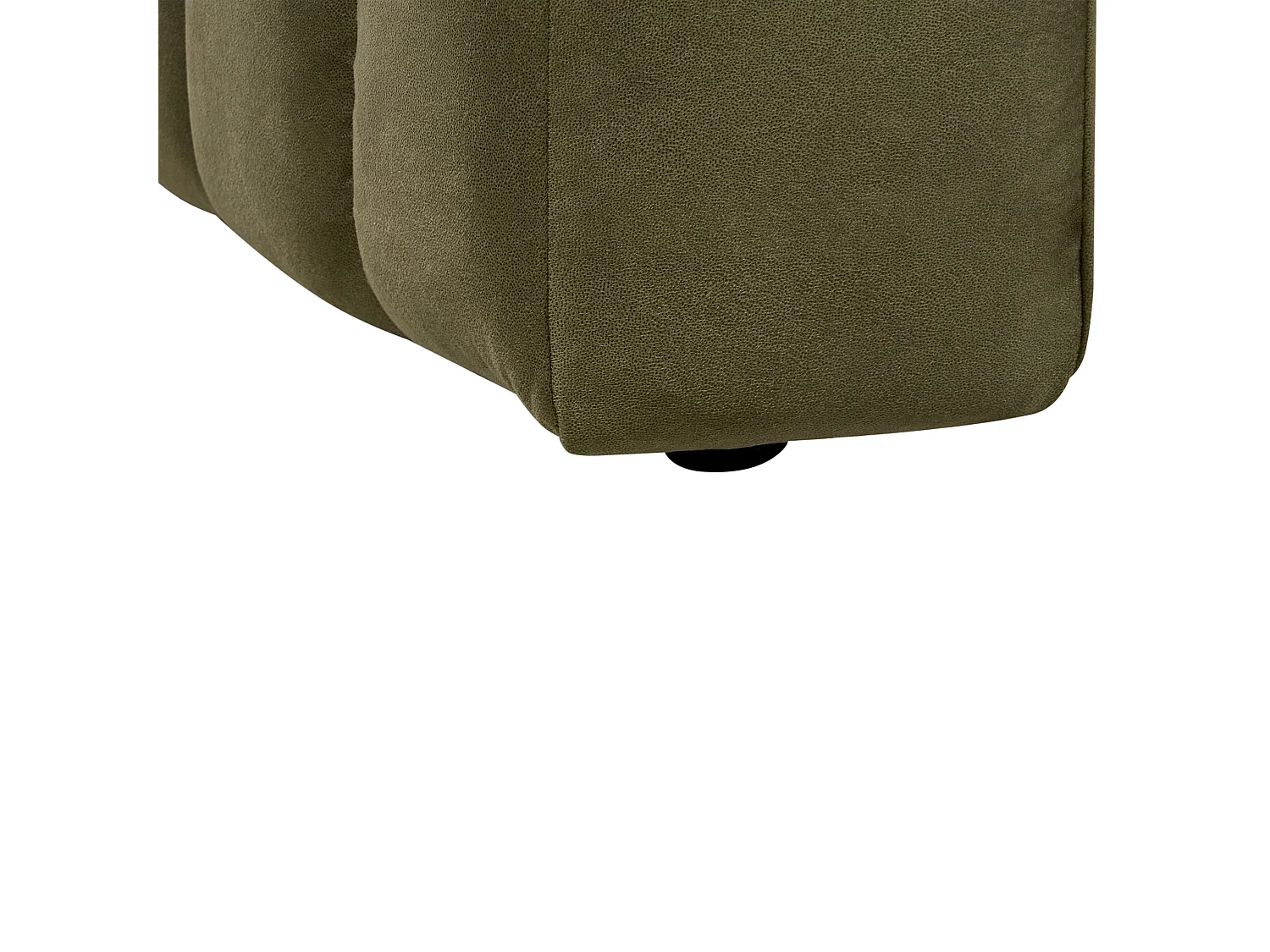 Linkszijdige chaise longue LANNILS Fluweel Olijfgroen