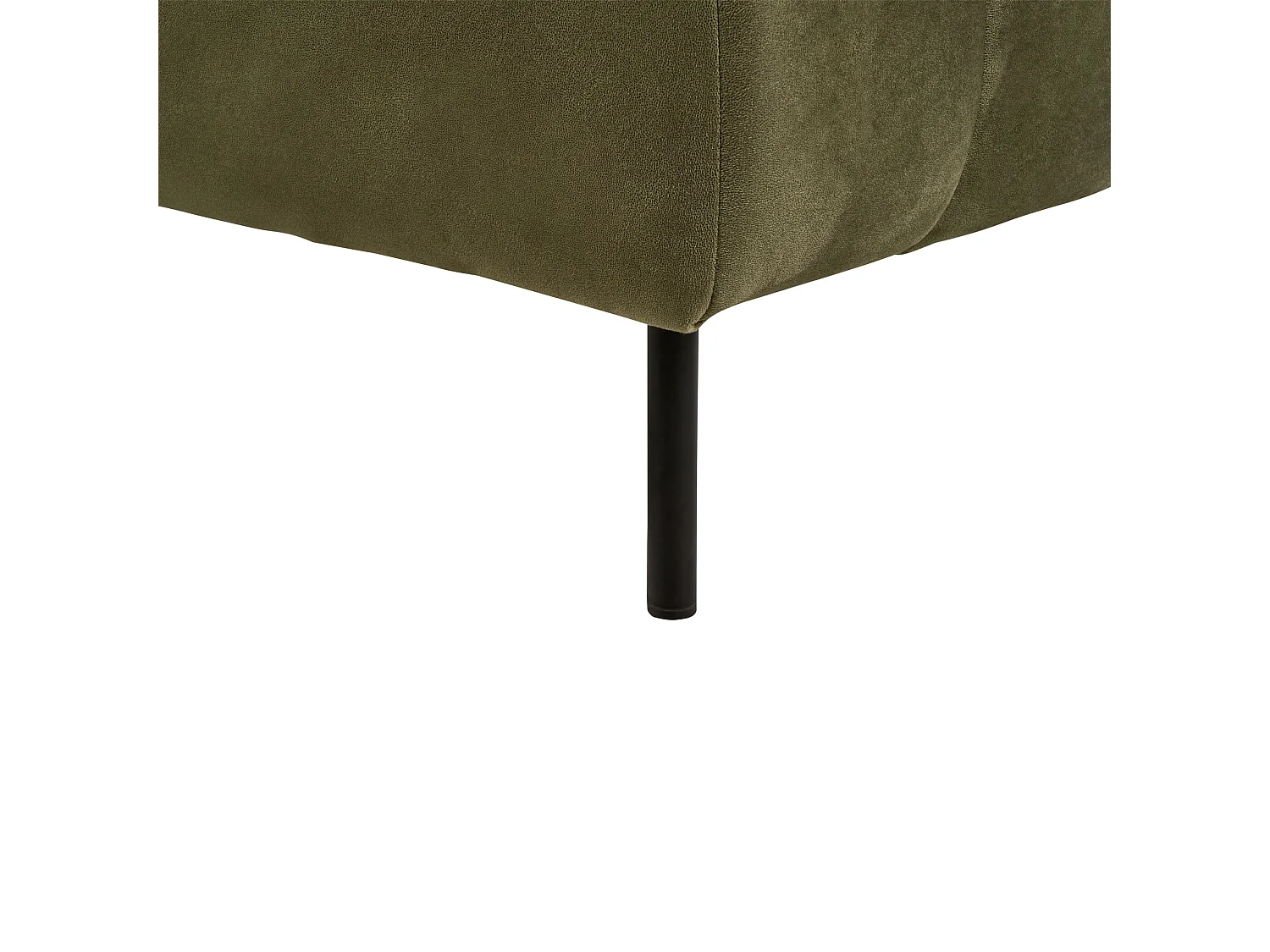 Linkszijdige chaise longue LANNILS Fluweel Olijfgroen