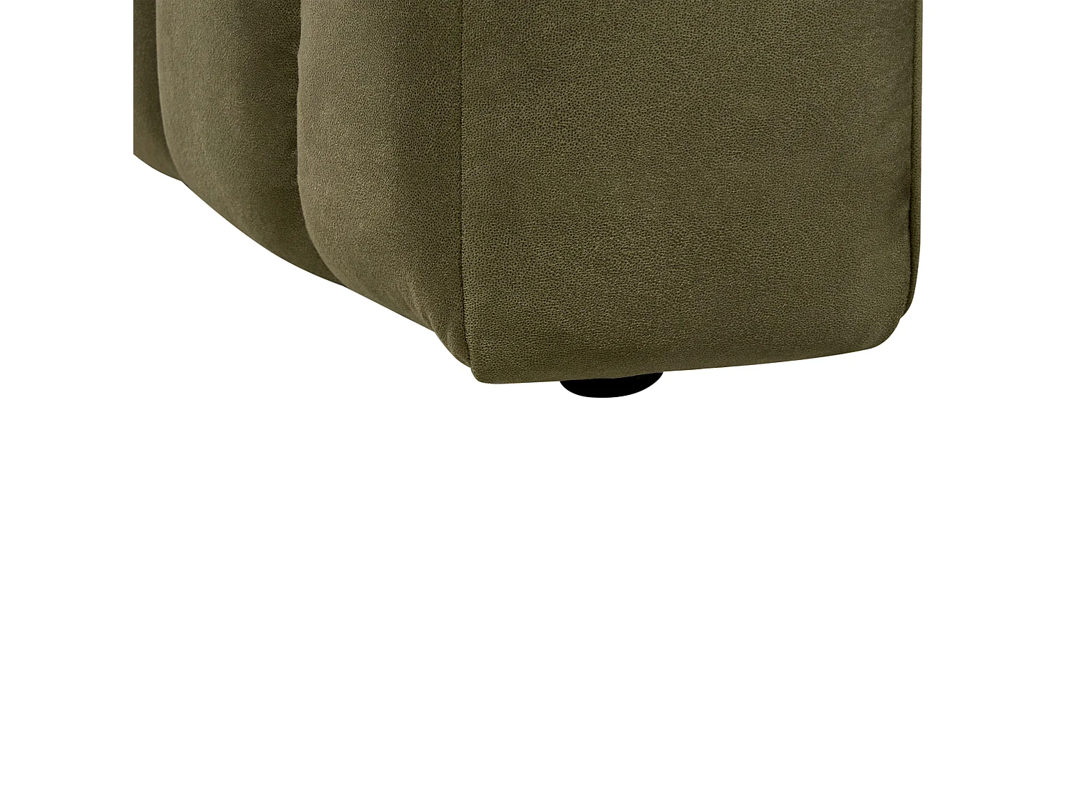 Linkszijdige chaise longue LANNILS Fluweel Olijfgroen