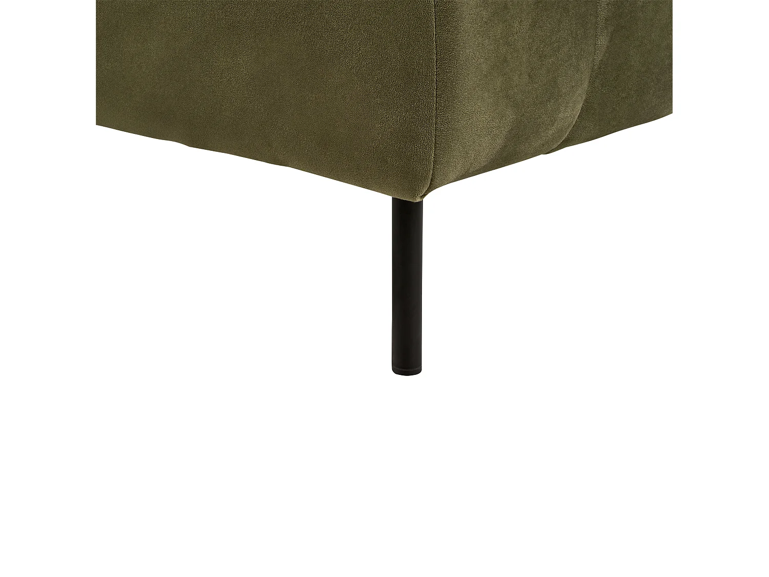 Linkszijdige chaise longue LANNILS Fluweel Olijfgroen