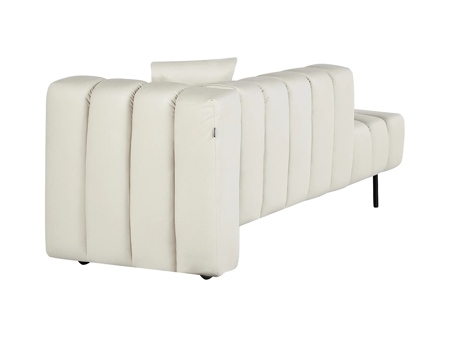Chaise longue côté droit LANNILS Cuir PU Blanc cassé