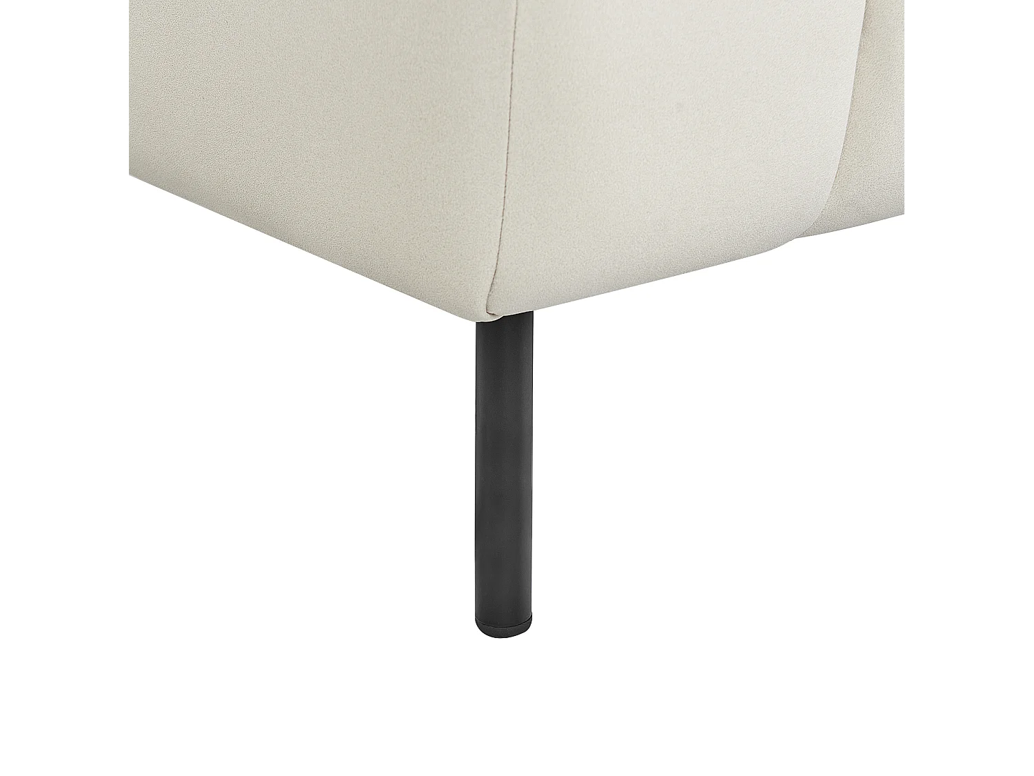 Chaise longue côté droit LANNILS Cuir PU Blanc cassé