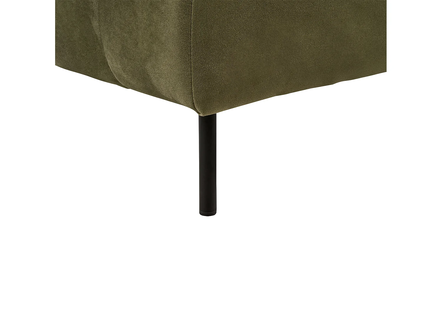 Chaise longue côté droit LANNILS Velours Vert olive