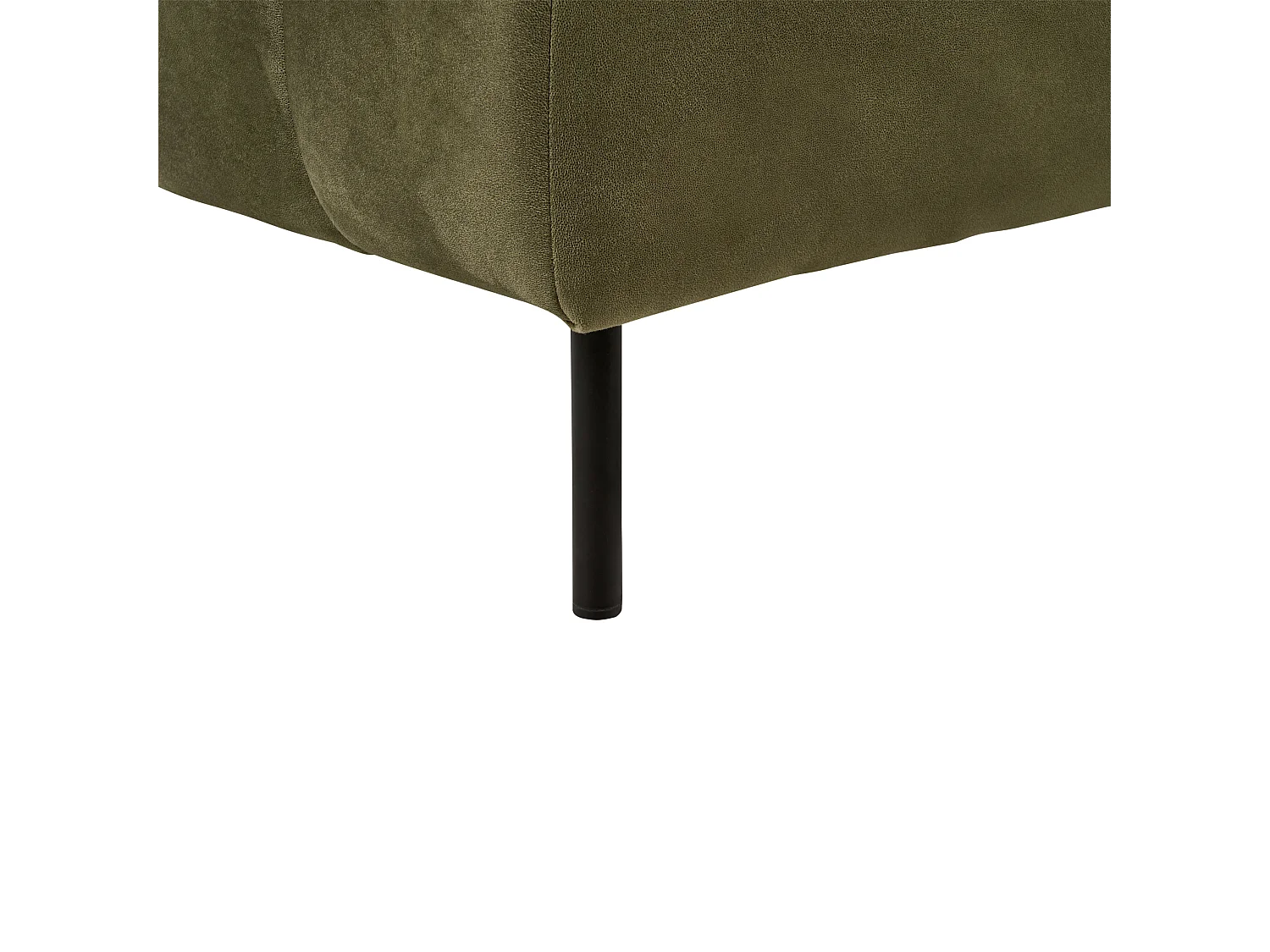 Rechtszijdige chaise longue LANNILS Fluweel Olijfgroen