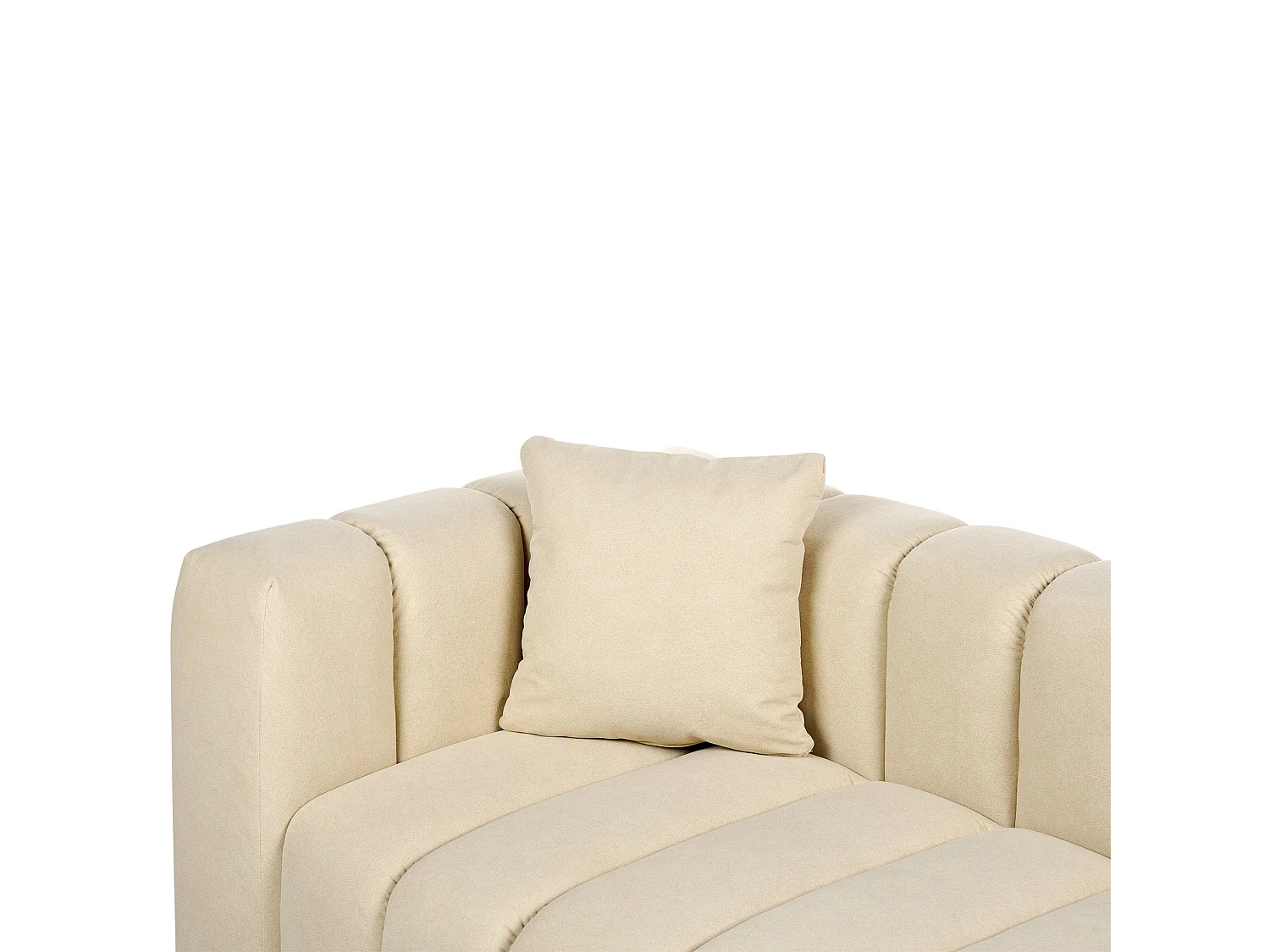 Linkszijdige chaise longue LANNILS Kunstleer Gebroken wit