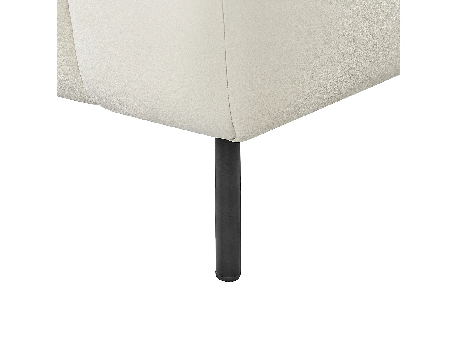 Linkszijdige chaise longue LANNILS Kunstleer Gebroken wit