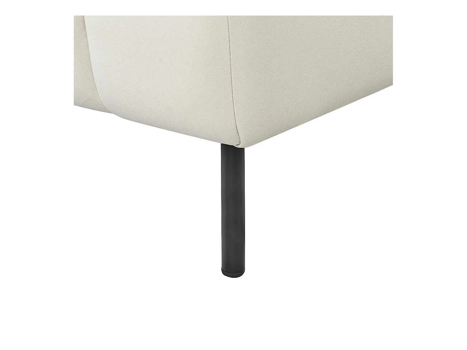 Chaise longue côté droite LANNILS Cuir PU Blanc cassé