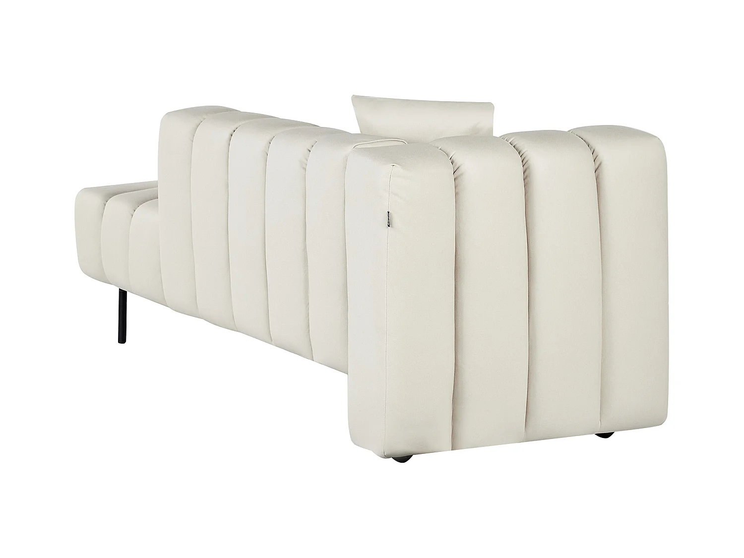 Chaise longue côté droite LANNILS Cuir PU Blanc cassé
