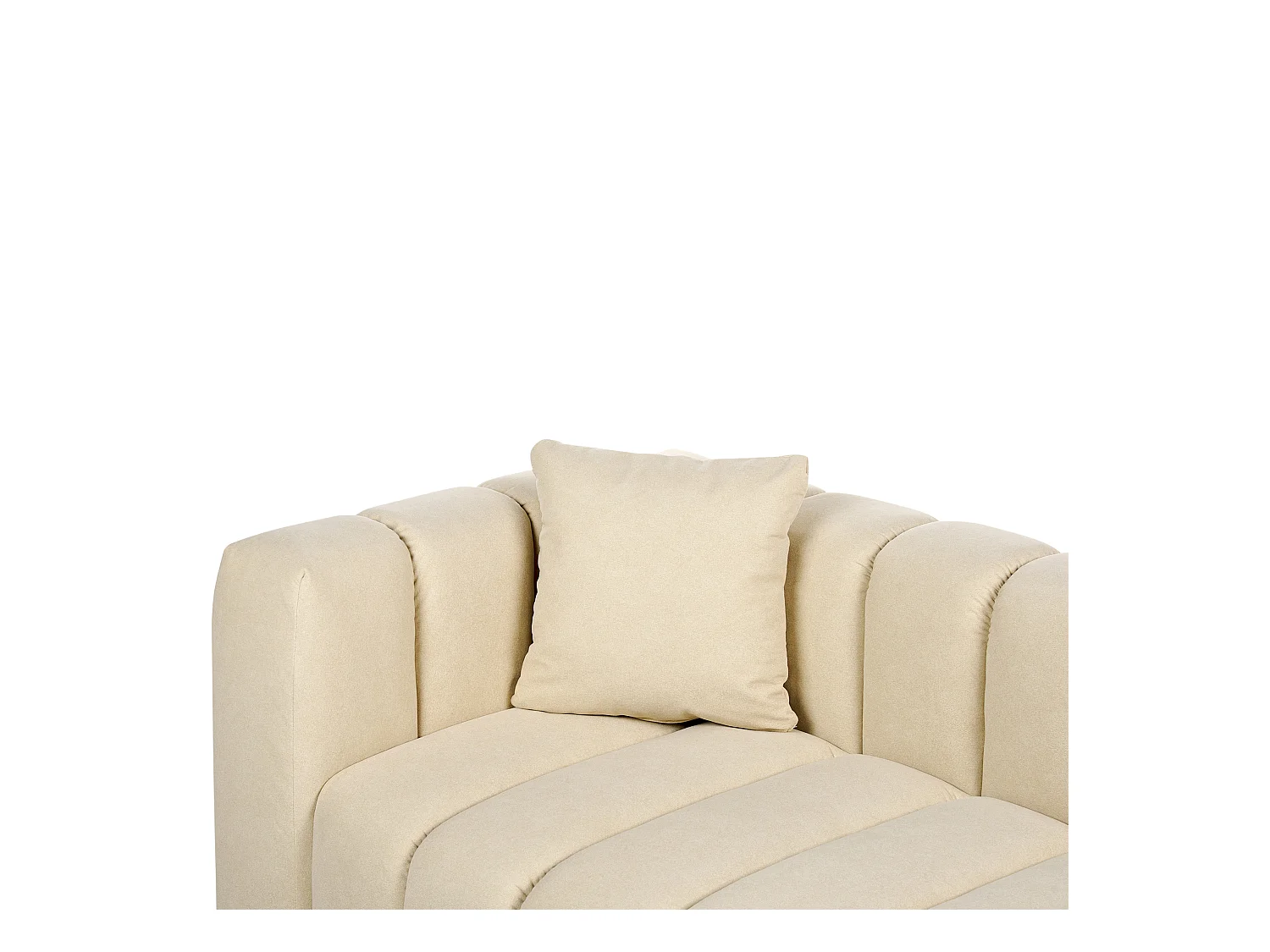 Chaise longue côté droite LANNILS Cuir PU Blanc cassé