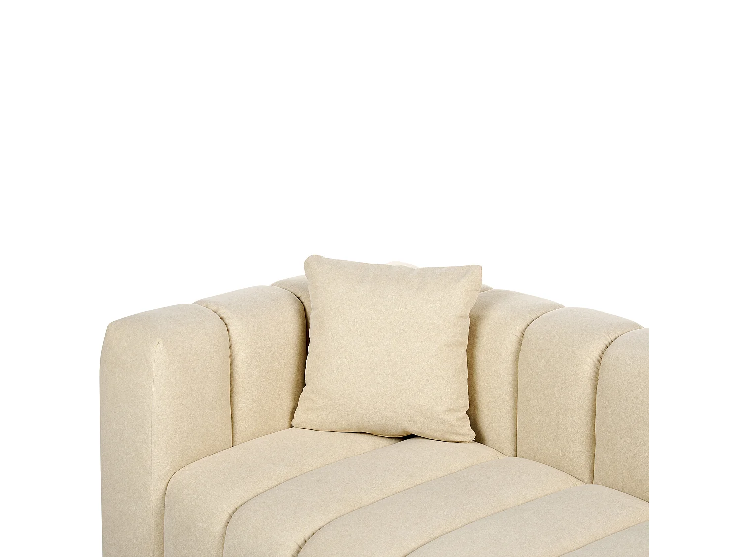 Szezlong lewostronny LANNILS Ekoskóra Złamana biel