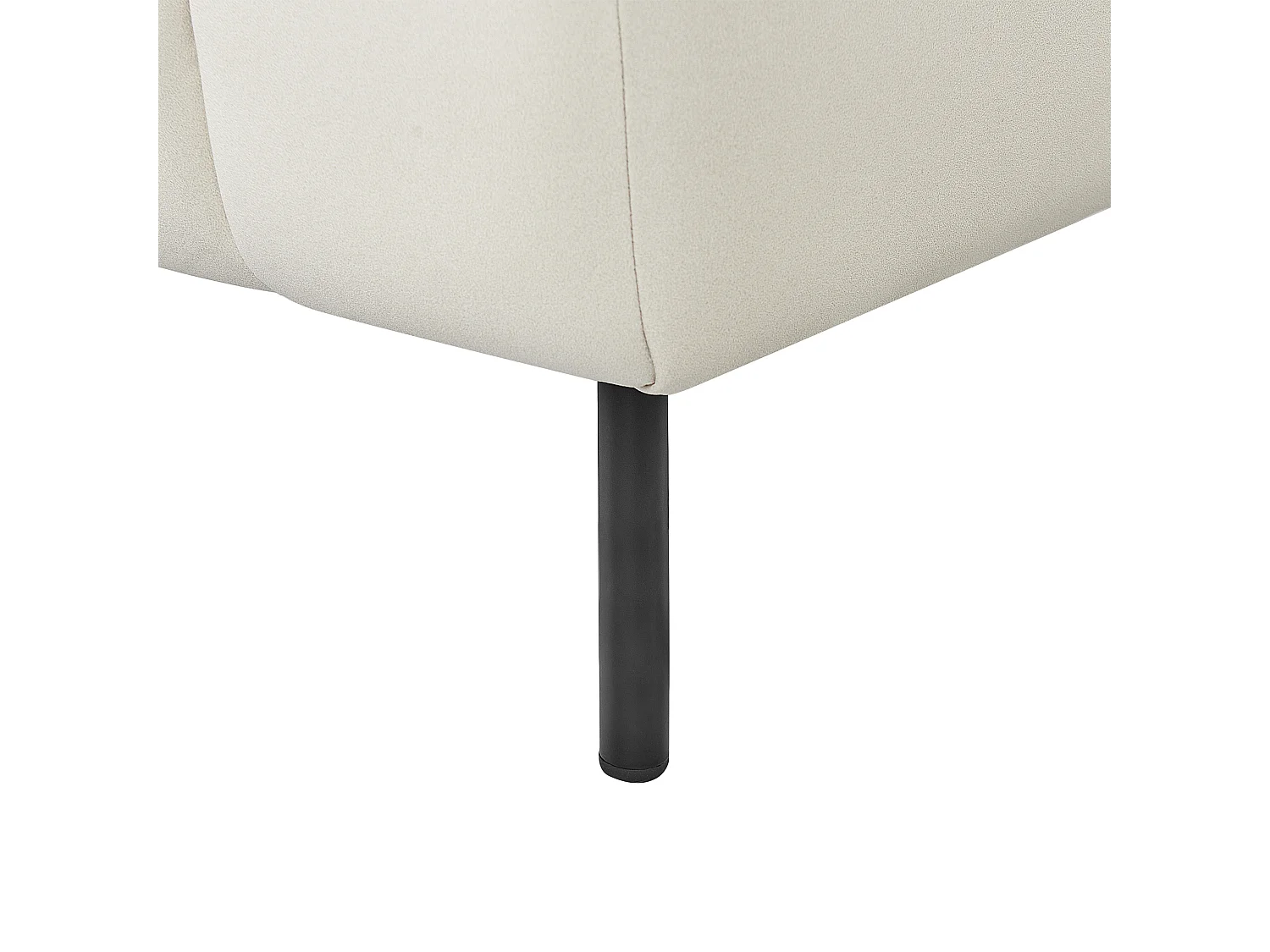 Szezlong lewostronny LANNILS Ekoskóra Złamana biel