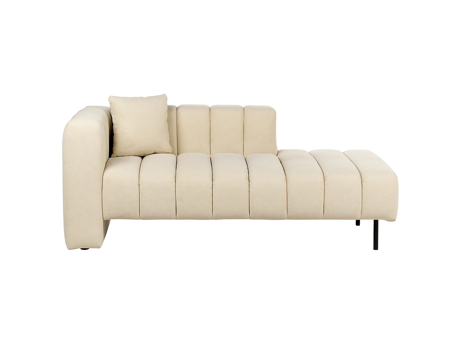 Chaise longue versione sinistra LANNILS Pelle sintetica Bianco sporco