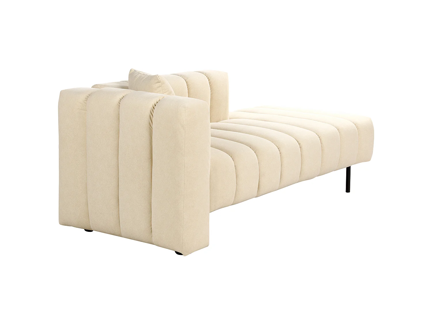Chaise longue versione sinistra LANNILS Pelle sintetica Bianco sporco