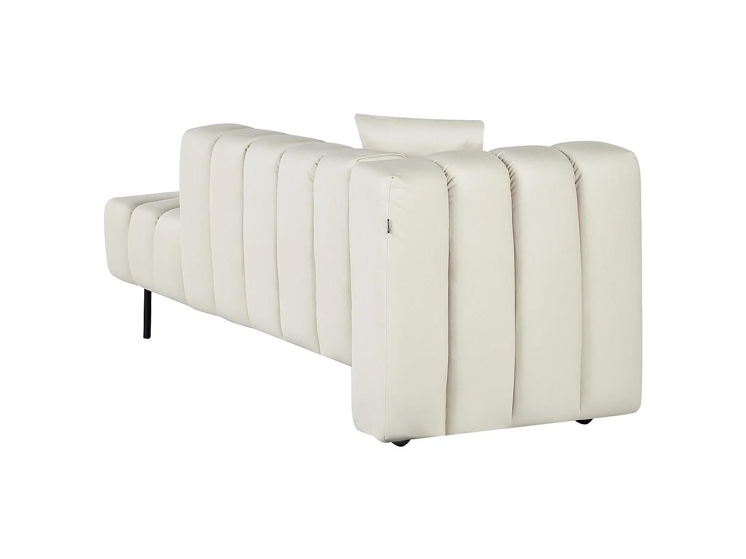Chaise longue versione sinistra LANNILS Pelle sintetica Bianco sporco