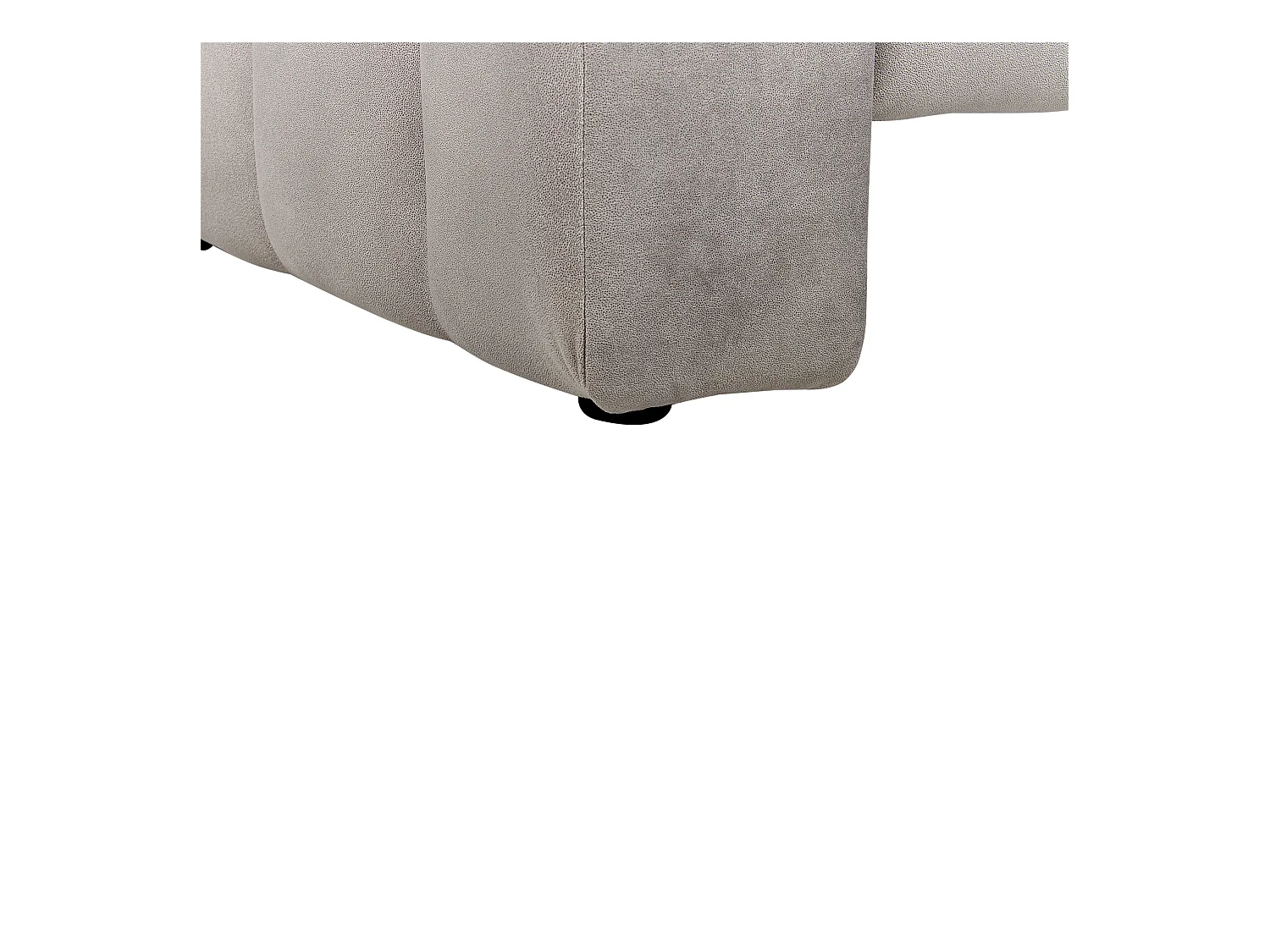 Chaiselongue links Samt beige taupe mit schwarzen Metallbeinen Kissen Lannils