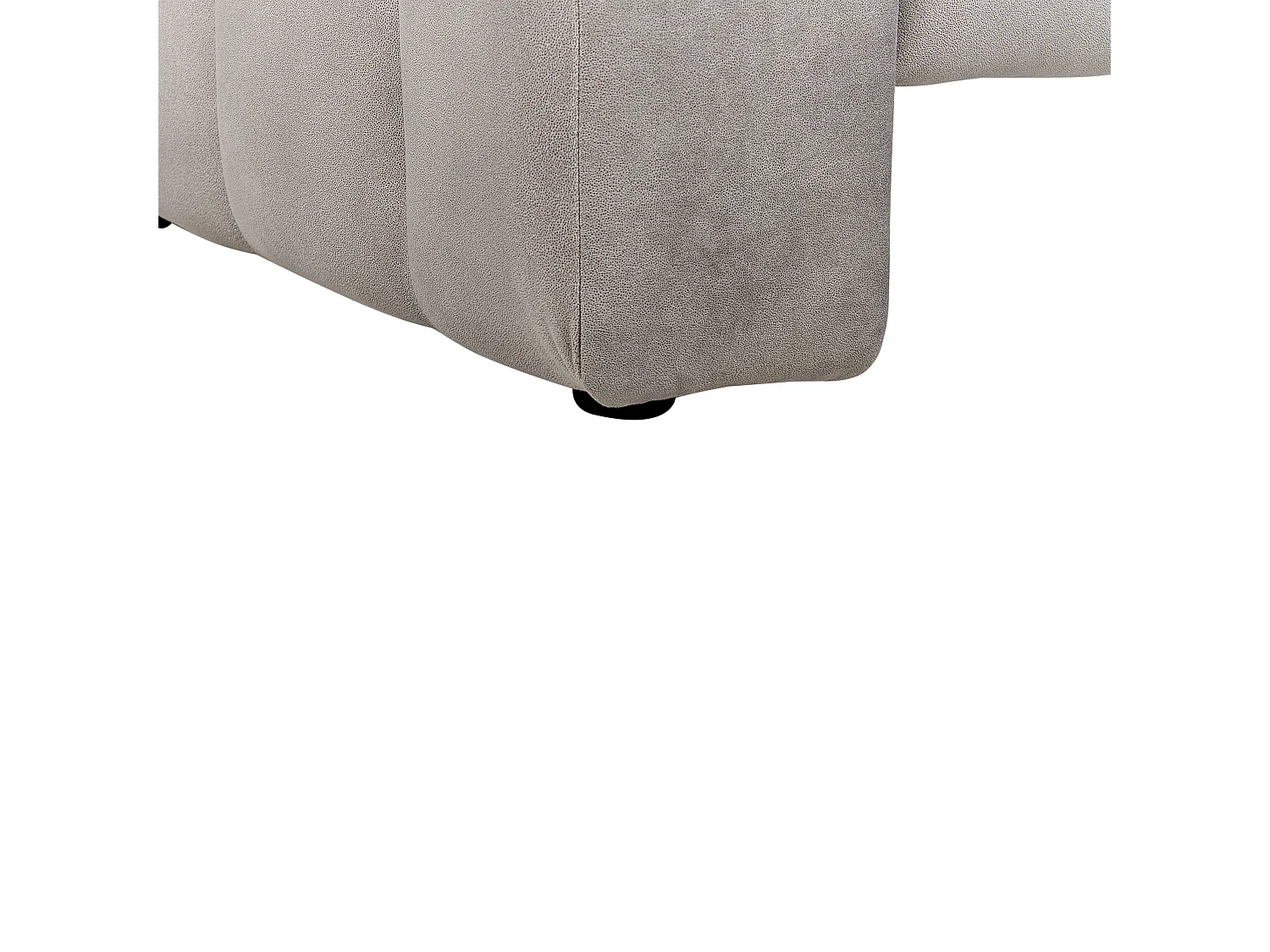 Chaise longue côté droite LANNILS Velours Taupe