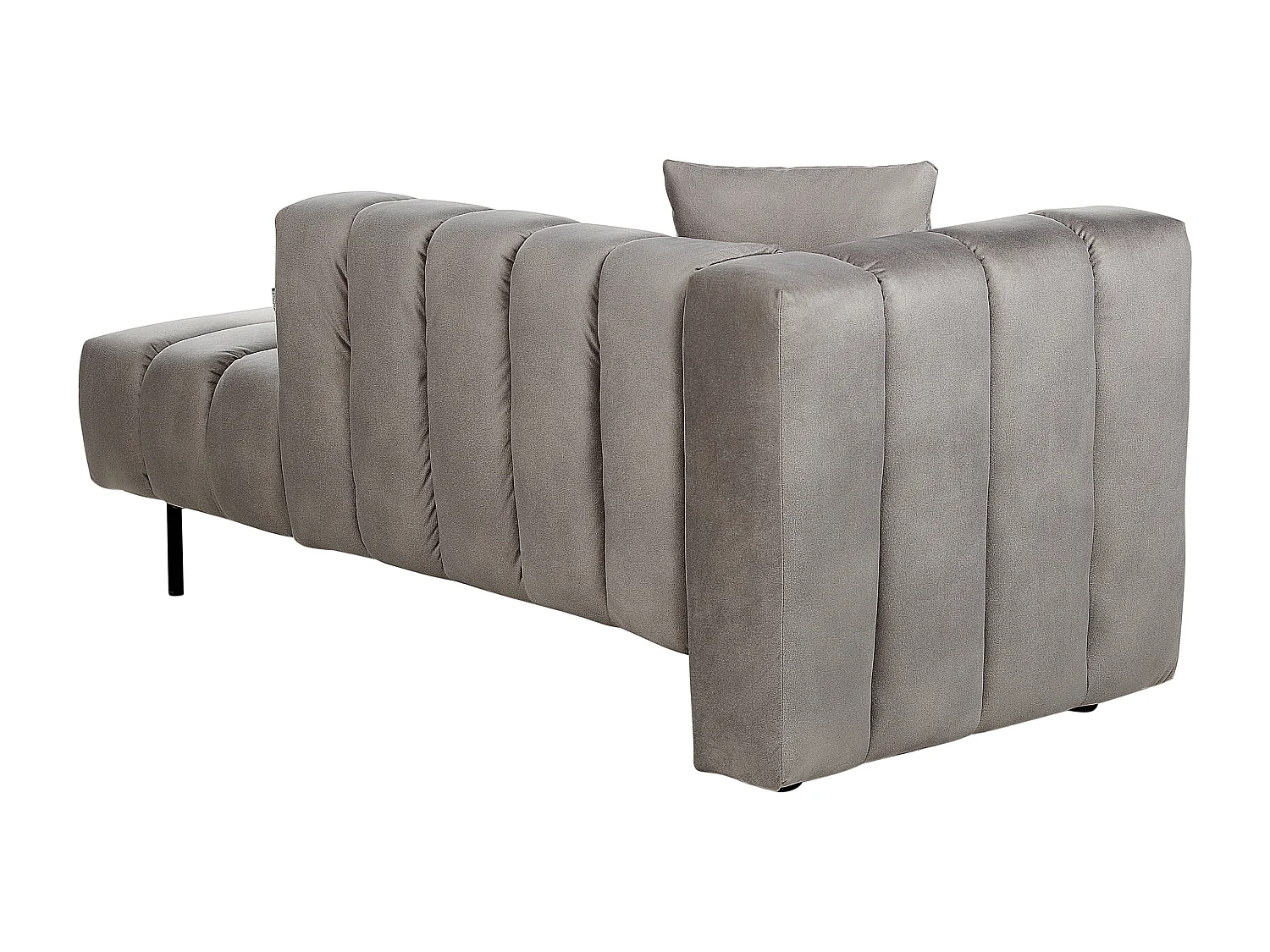 Chaise longue côté droite LANNILS Velours Taupe