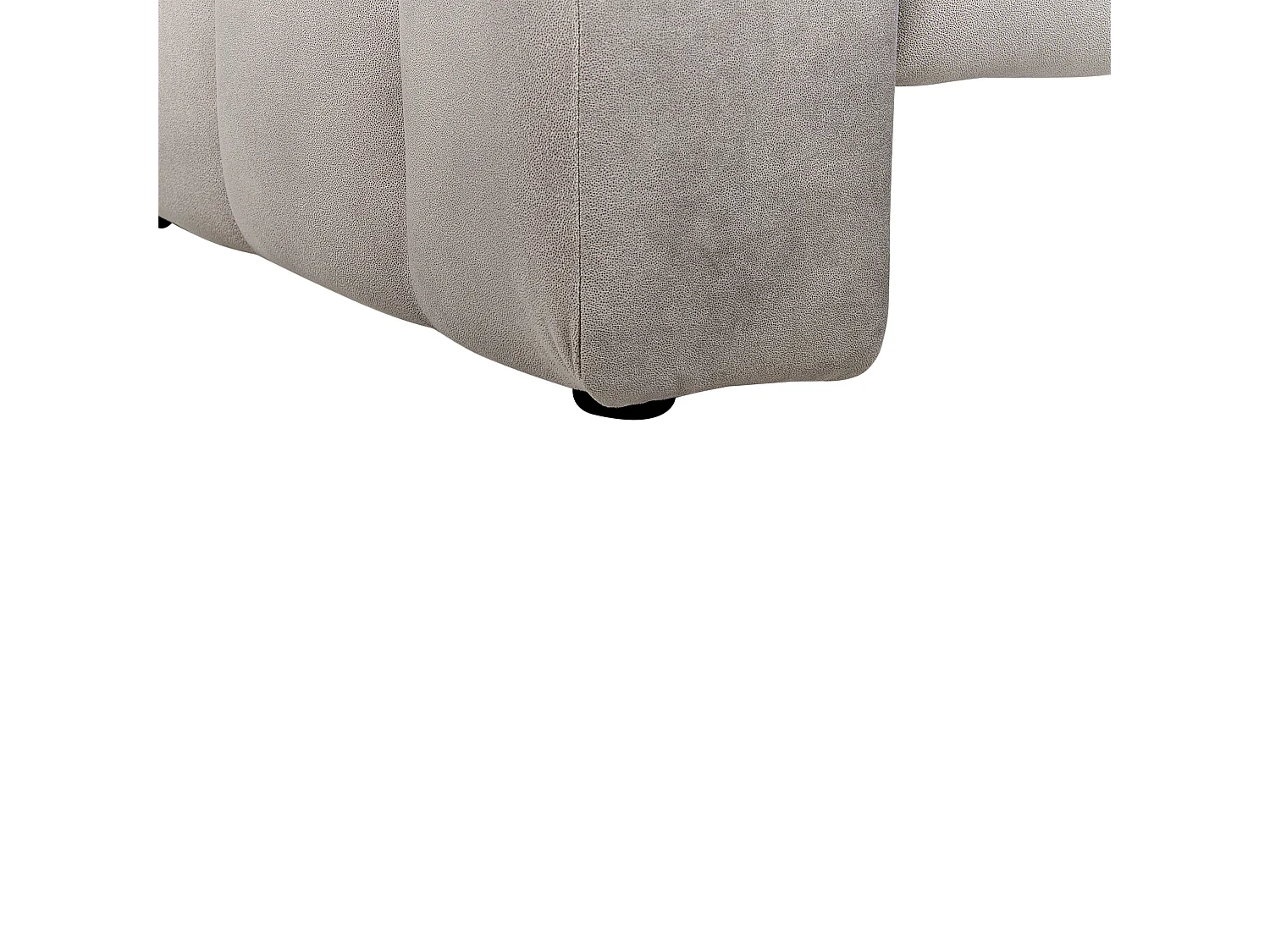 Chaise longue côté droite LANNILS Velours Taupe