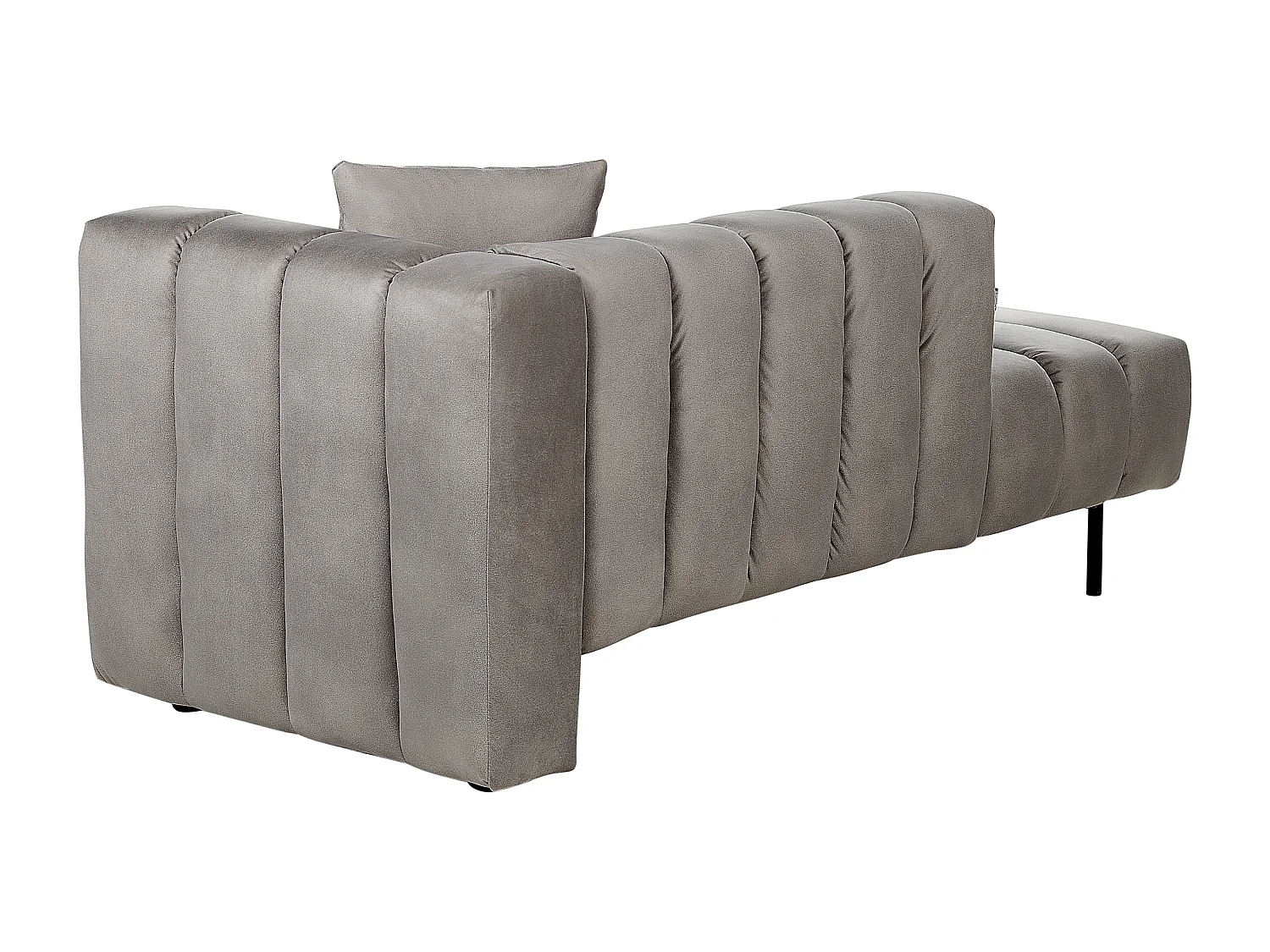Rechtszijdige chaise longue LANNILS Fluweel Taupe