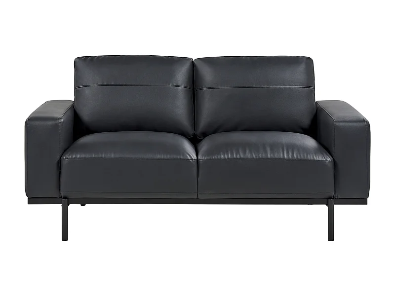 Sofa SOVIK Ekoskóra Czarny dla 2 osób