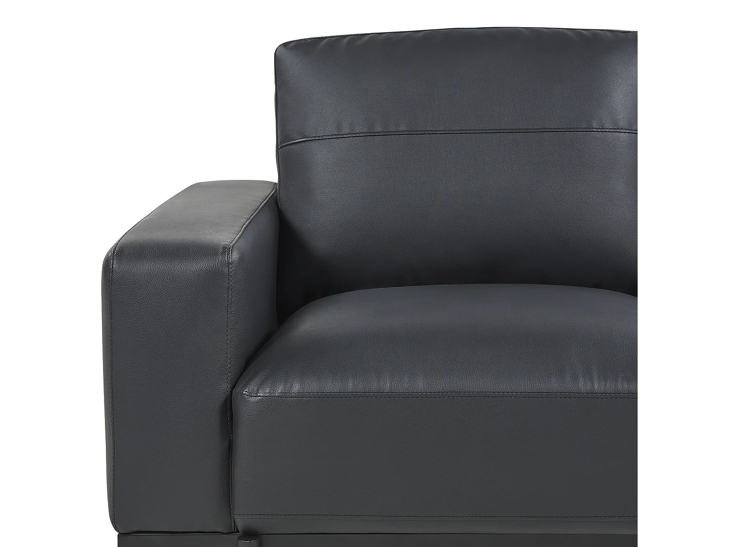 Canapé 2 places SOVIK Cuir PU Noir