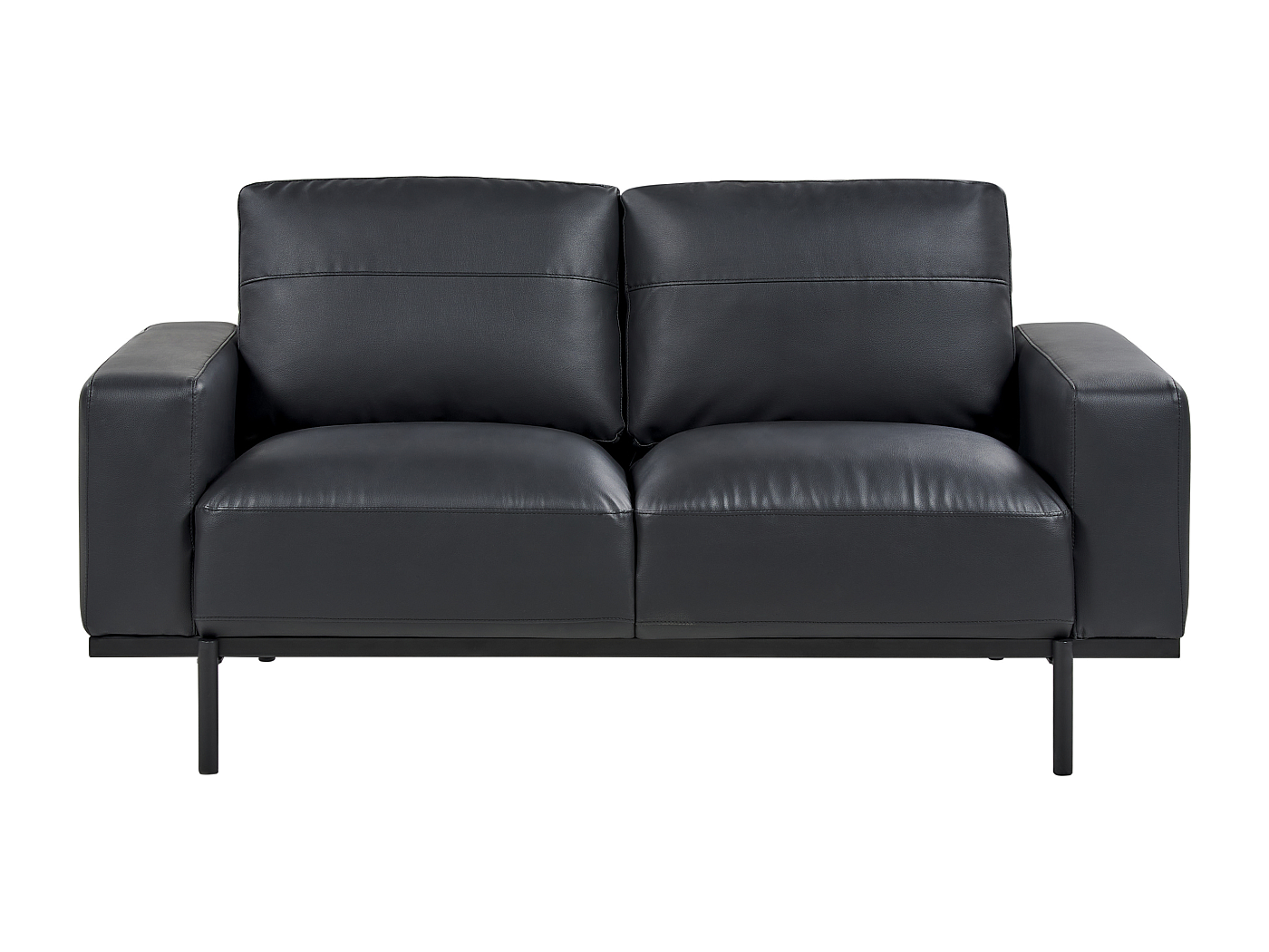 Divano a 3 Posti in Pelle Sintetica Nero CFW623151