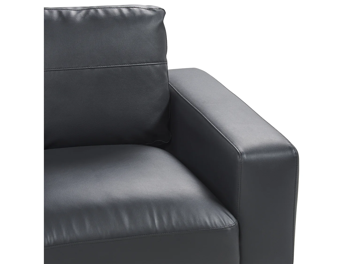 Bank SOVIK Kunstleer Zwart 2-zitter