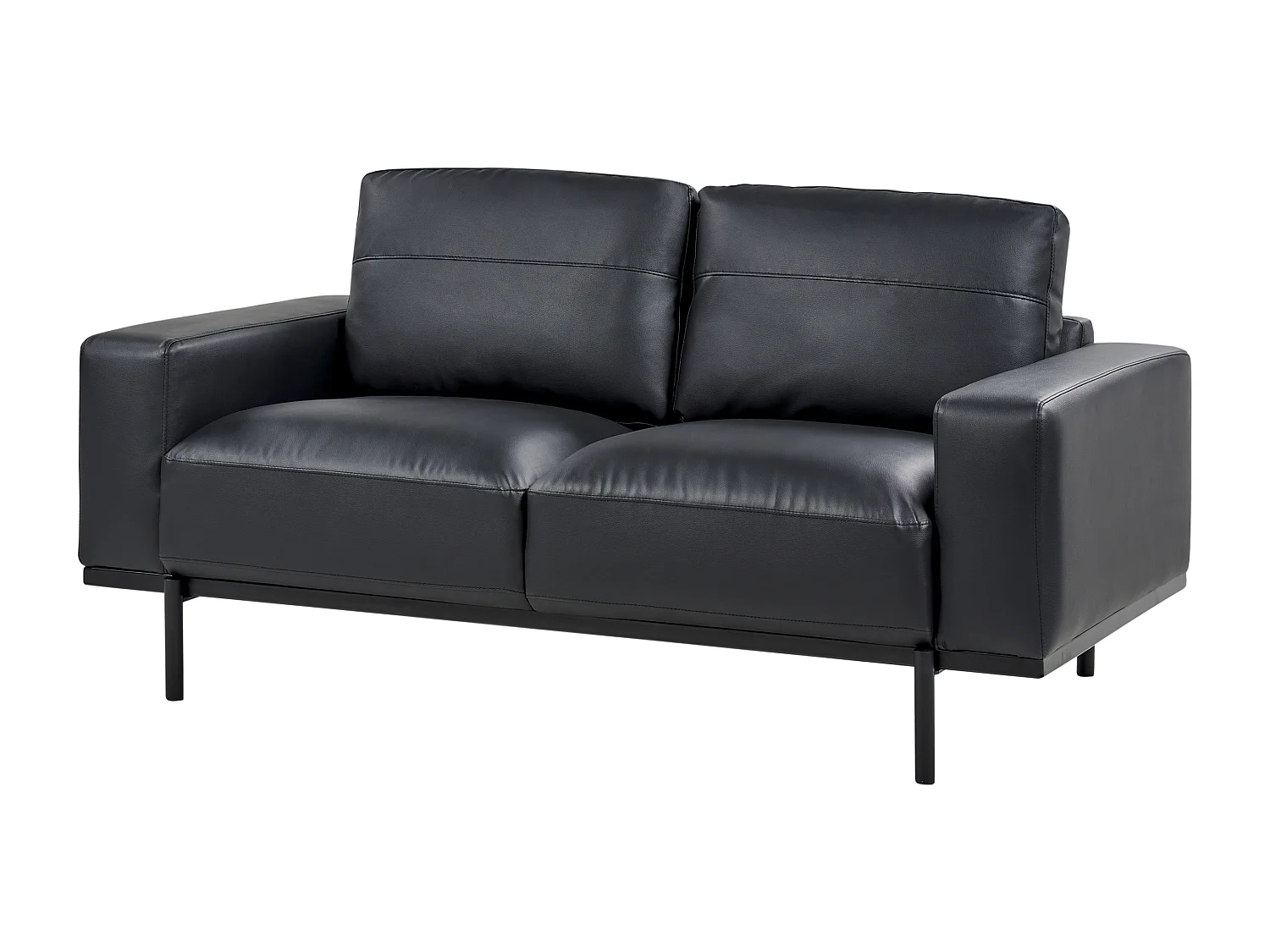 Bank SOVIK Kunstleer Zwart 2-zitter