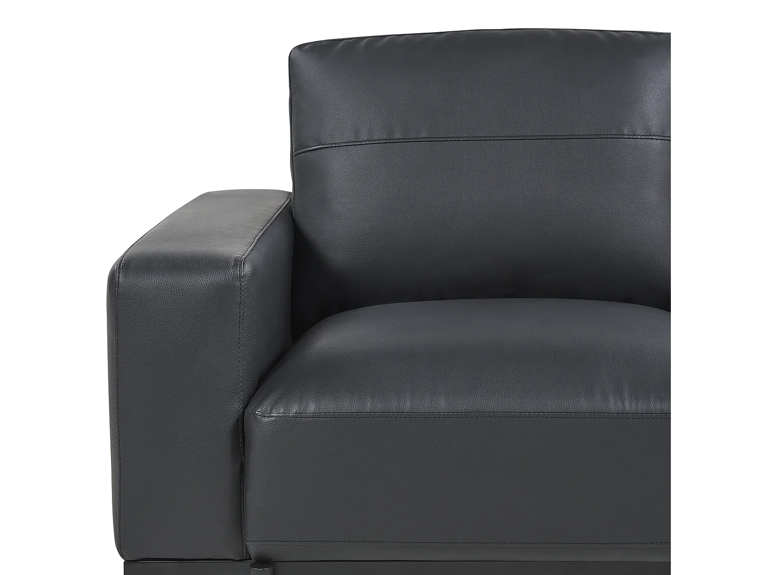 Bank SOVIK Kunstleer Zwart 2-zitter