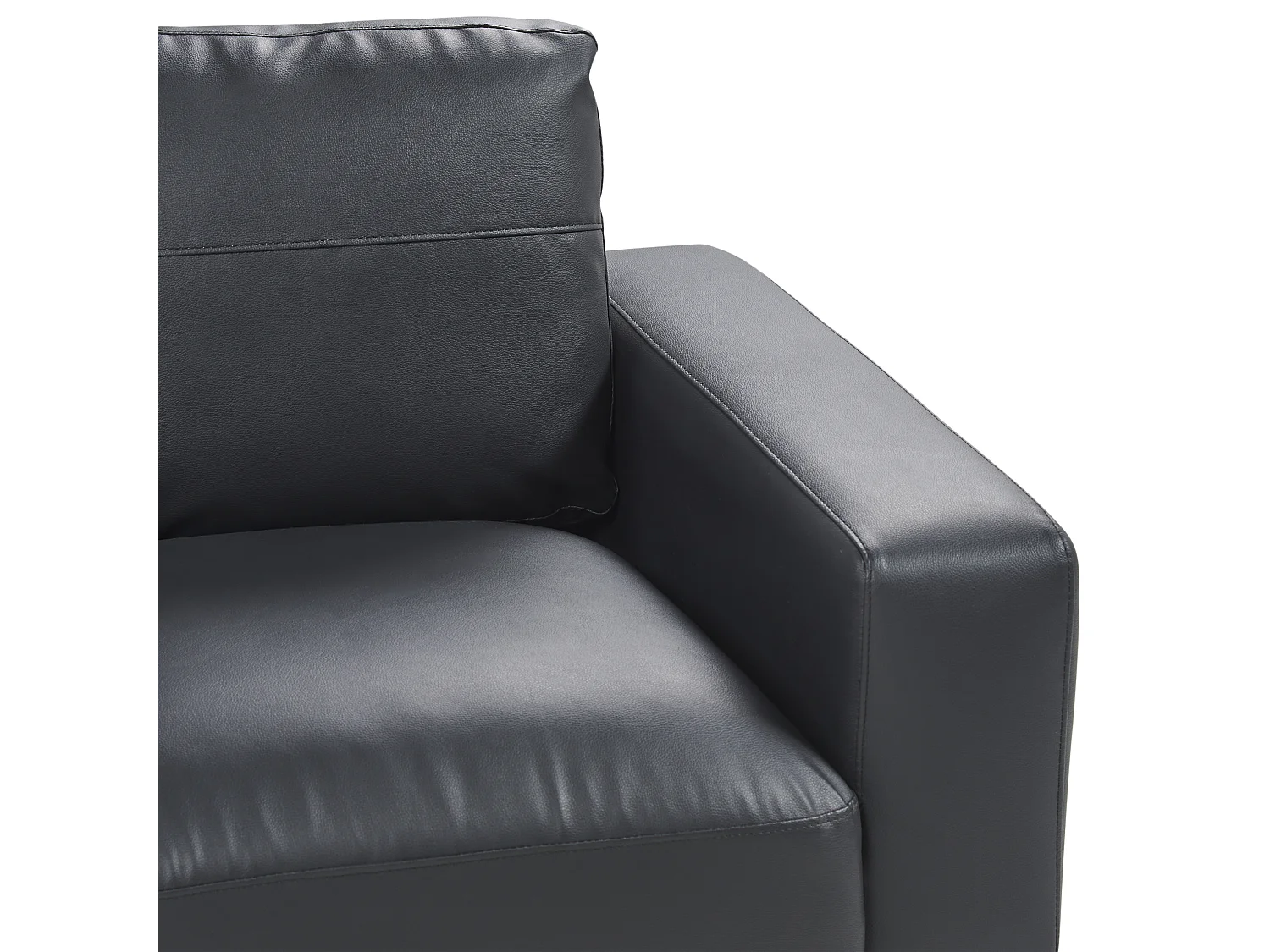 Bank SOVIK Kunstleer Zwart 2-zitter