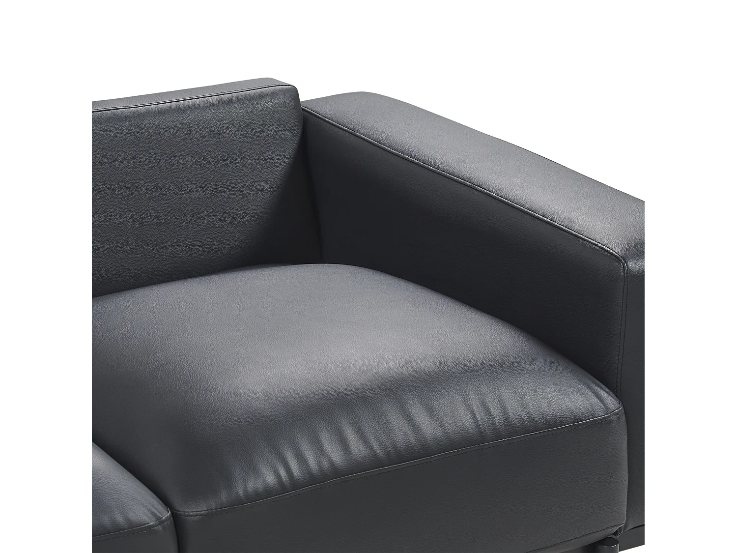 Bank SOVIK Kunstleer Zwart 2-zitter