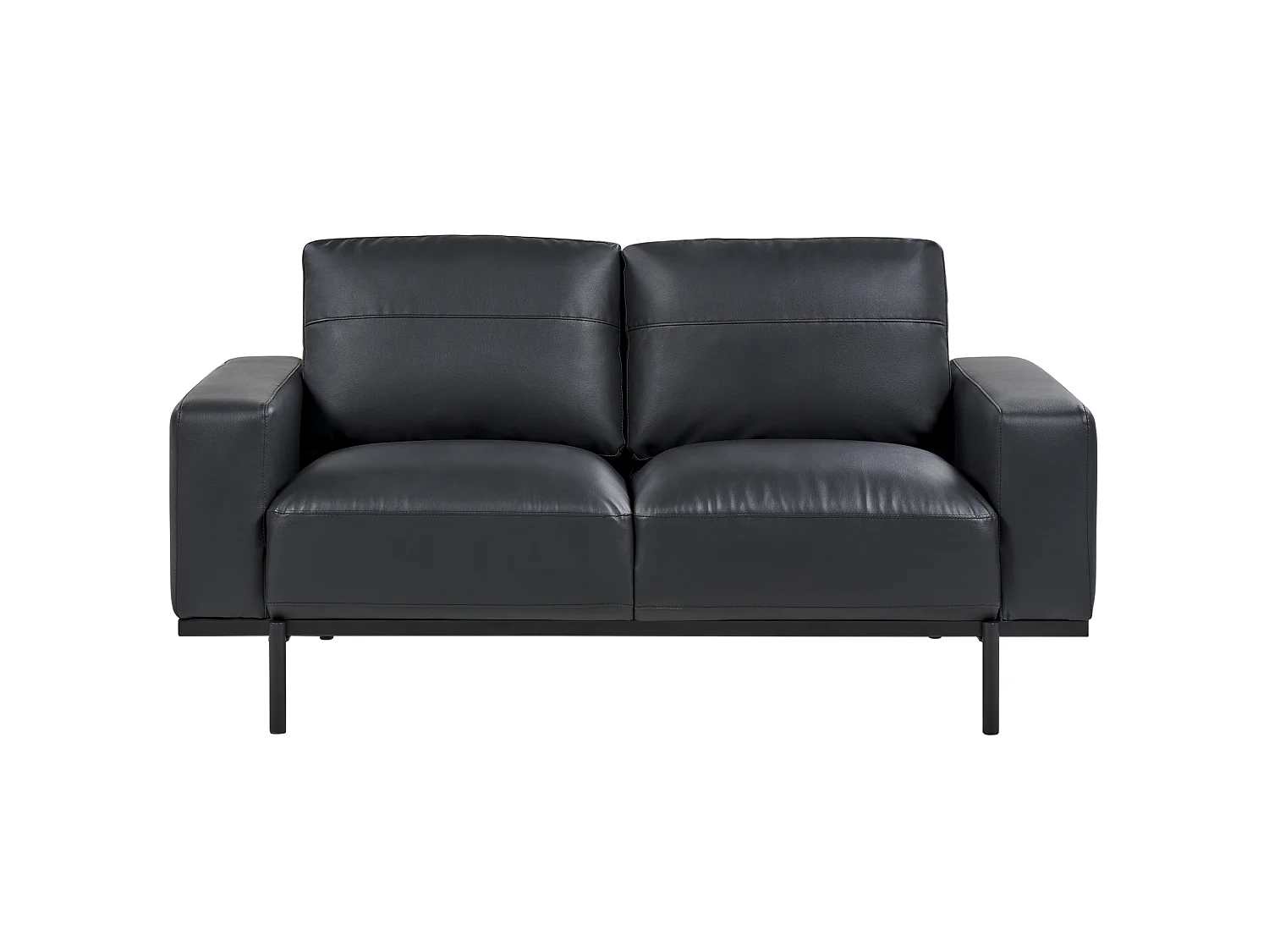 Canapé SOVIK Cuir PU Noir 2 places