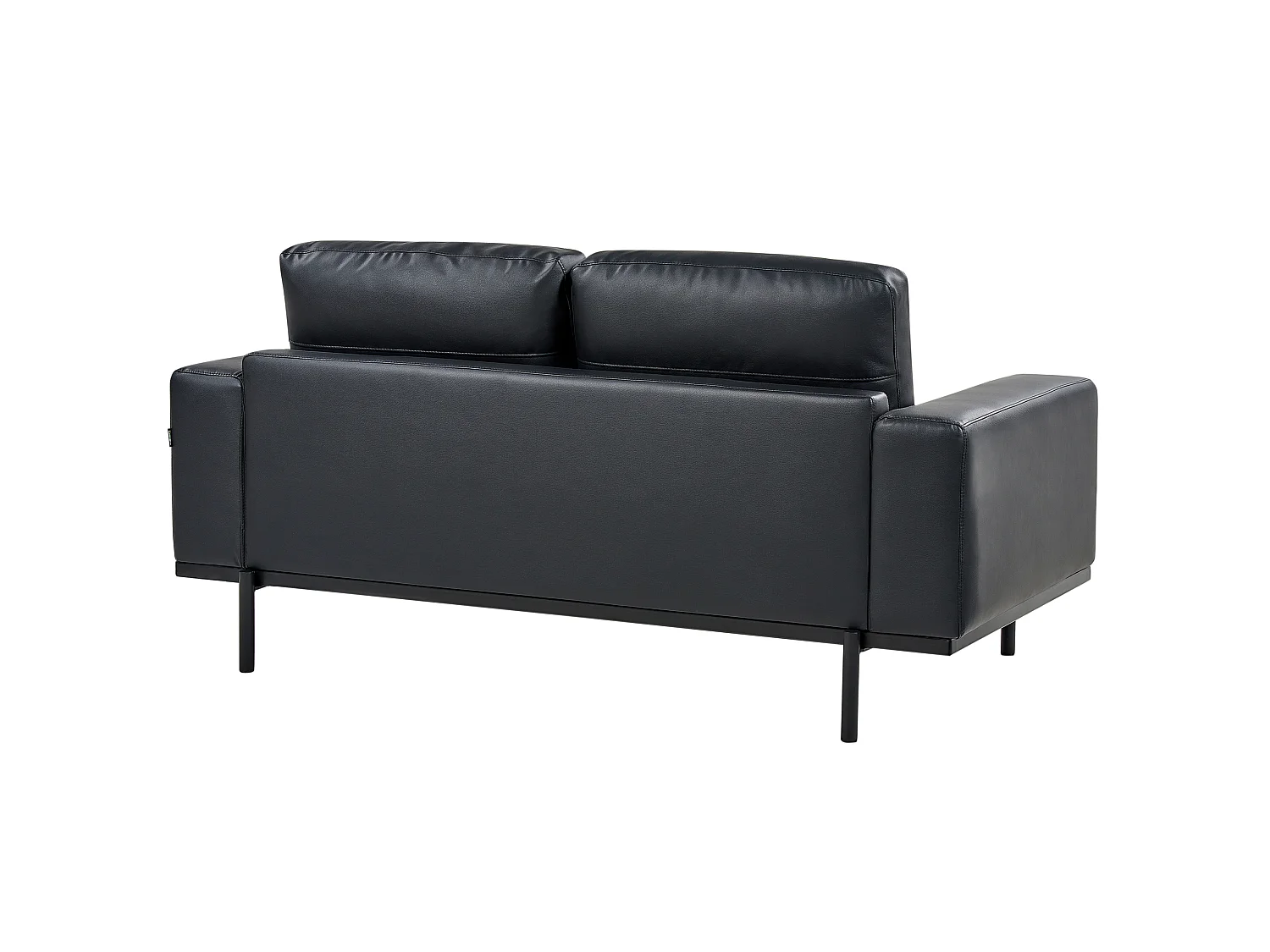 Canapé SOVIK Cuir PU Noir 2 places