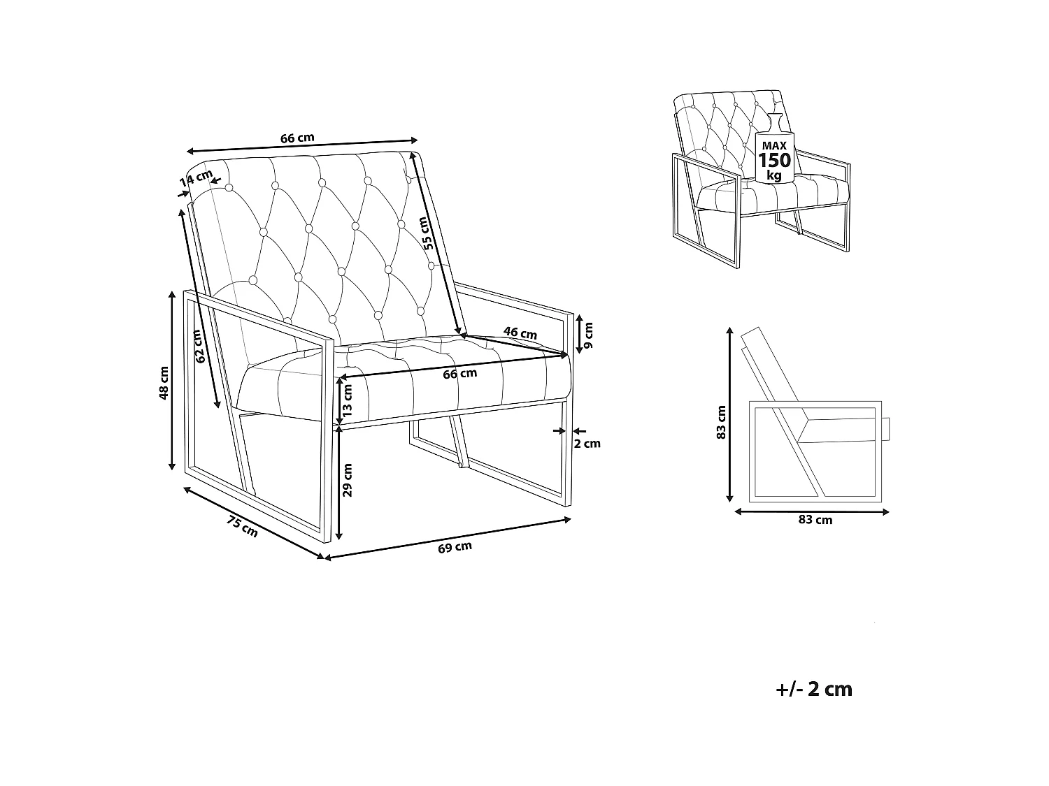 Sillón DELARY Terciopelo Verde esmeralda