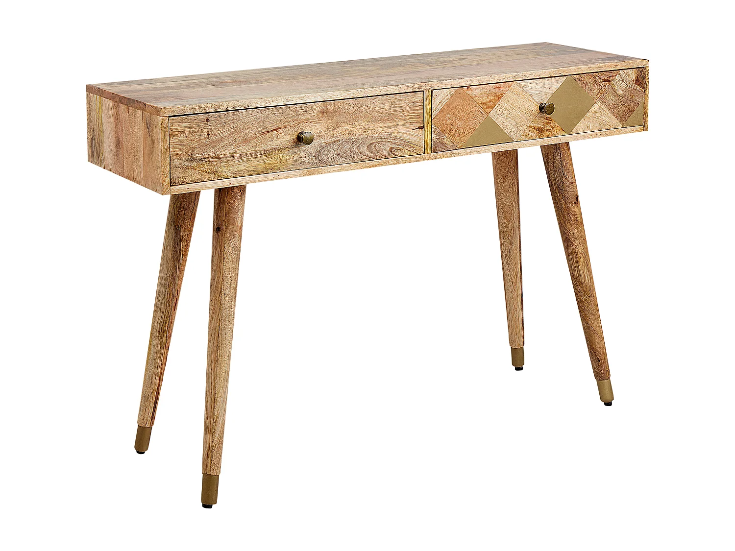 Sidetable met 2 lades lichtbruin GLENTANA