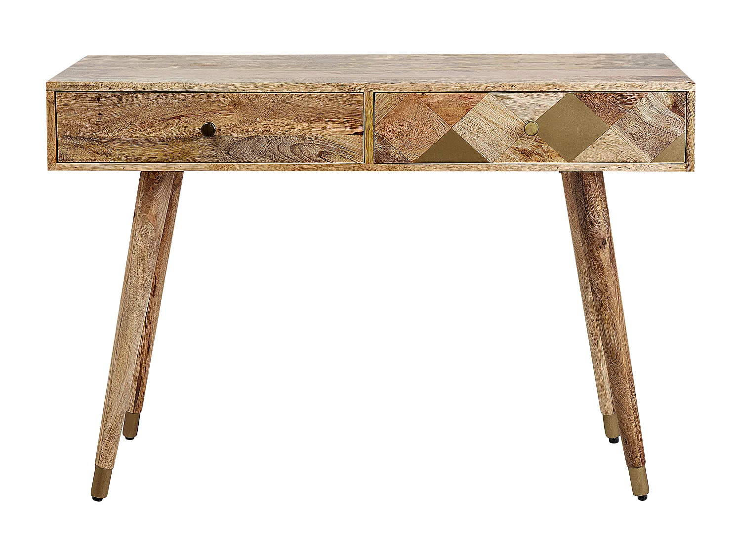 Sidetable met 2 lades lichtbruin GLENTANA