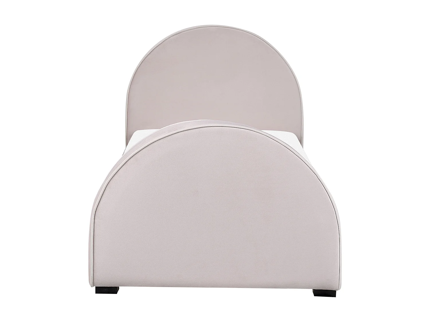 Lit d'enfant Velours NOZAY 90 x 200 cm Rose pastel